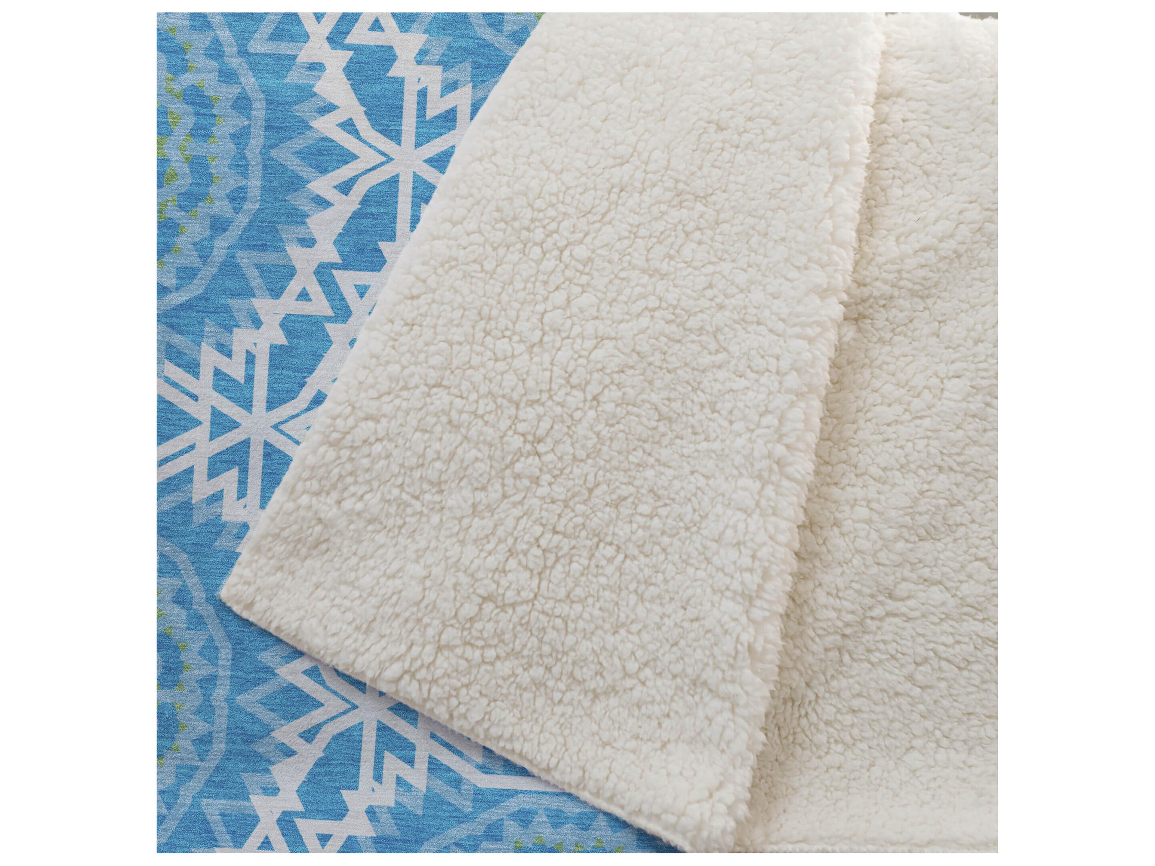 Dalyn Sherpa Blue Polyester Throw