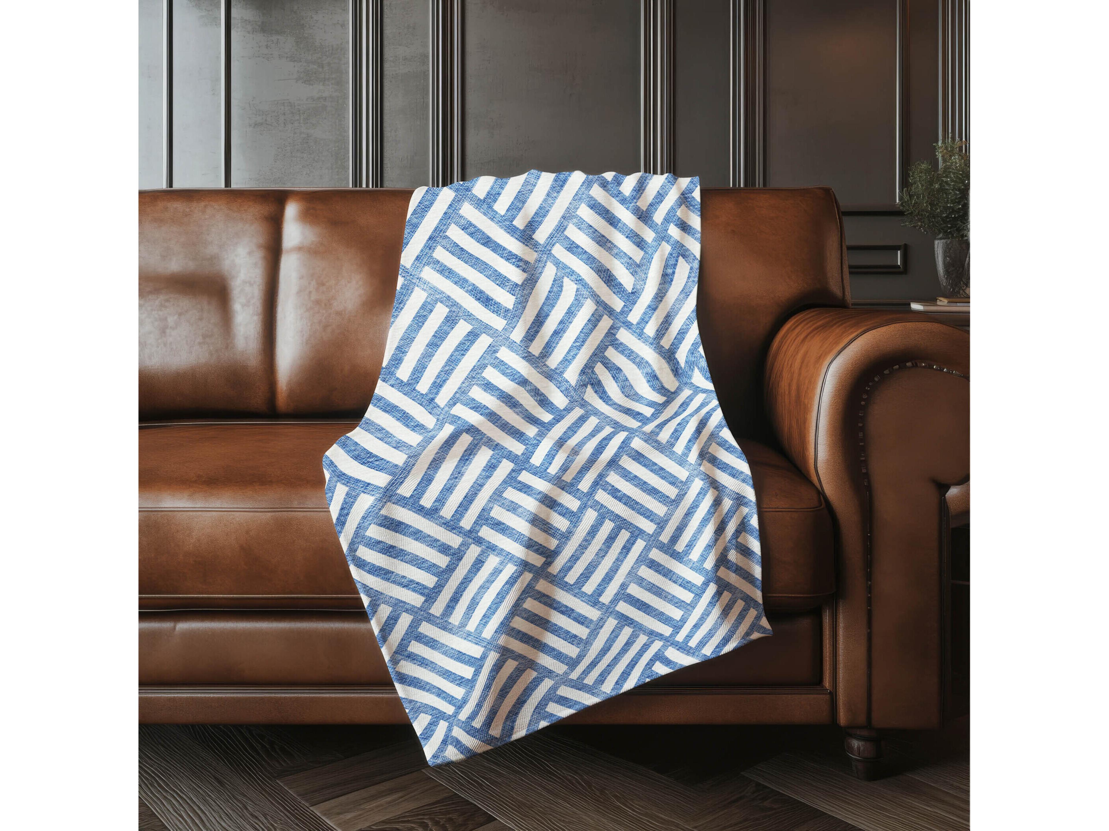 Dalyn Sherpa Blue Polyester Throw