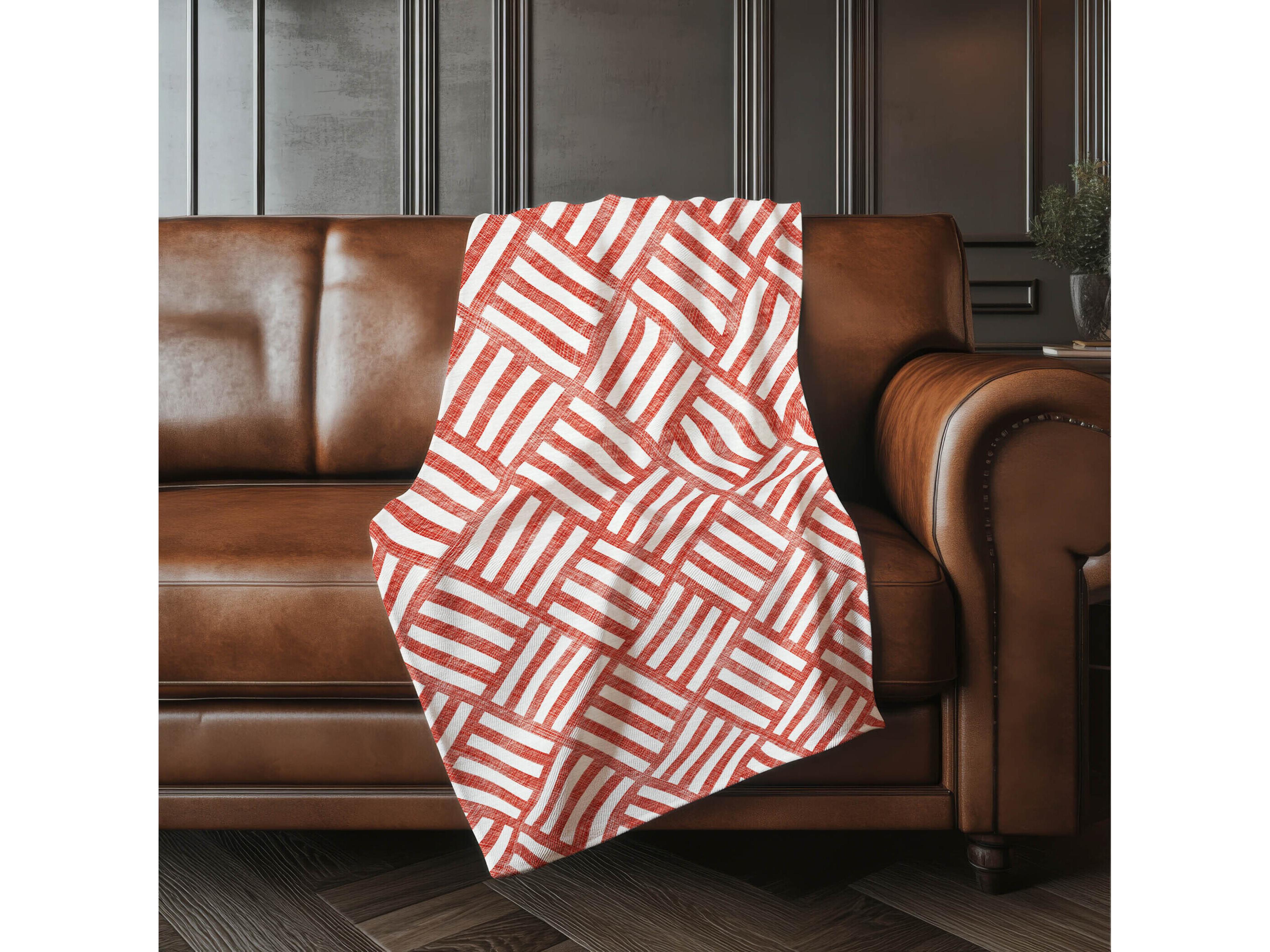 Dalyn Sherpa Red Polyester Throw