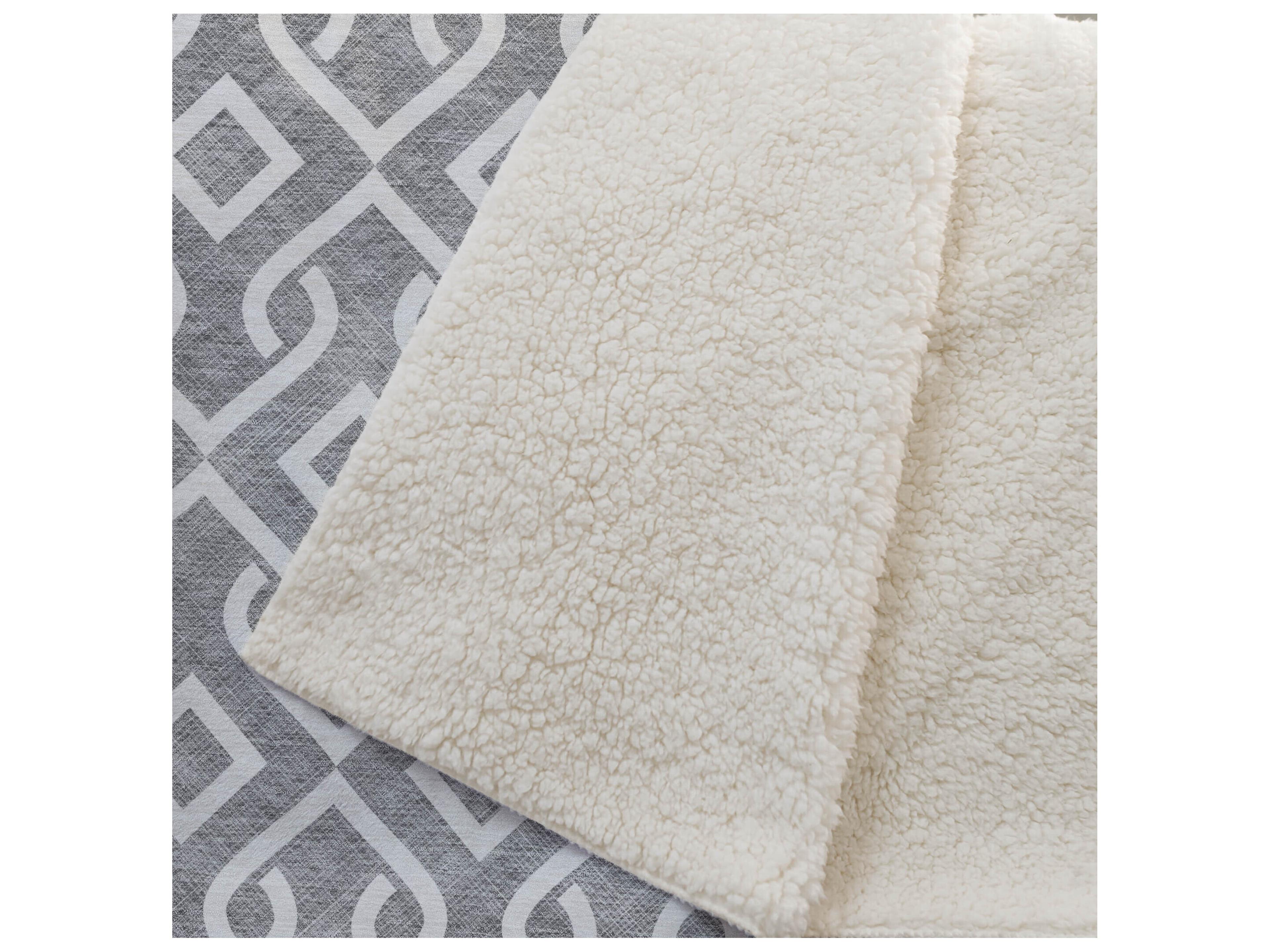 Dalyn Sherpa Gray Polyester Throw