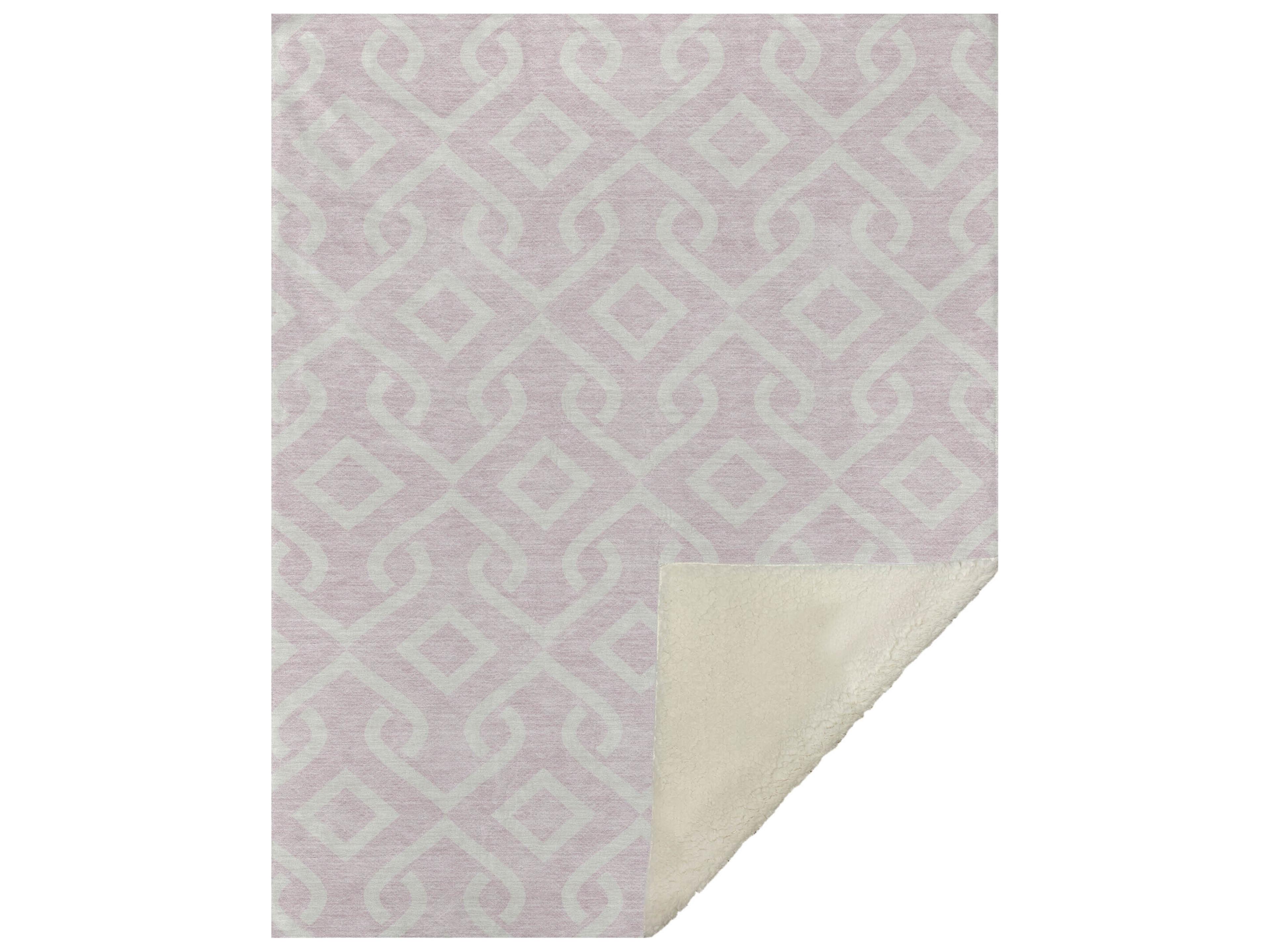 Dalyn Sherpa Pink Polyester Throw