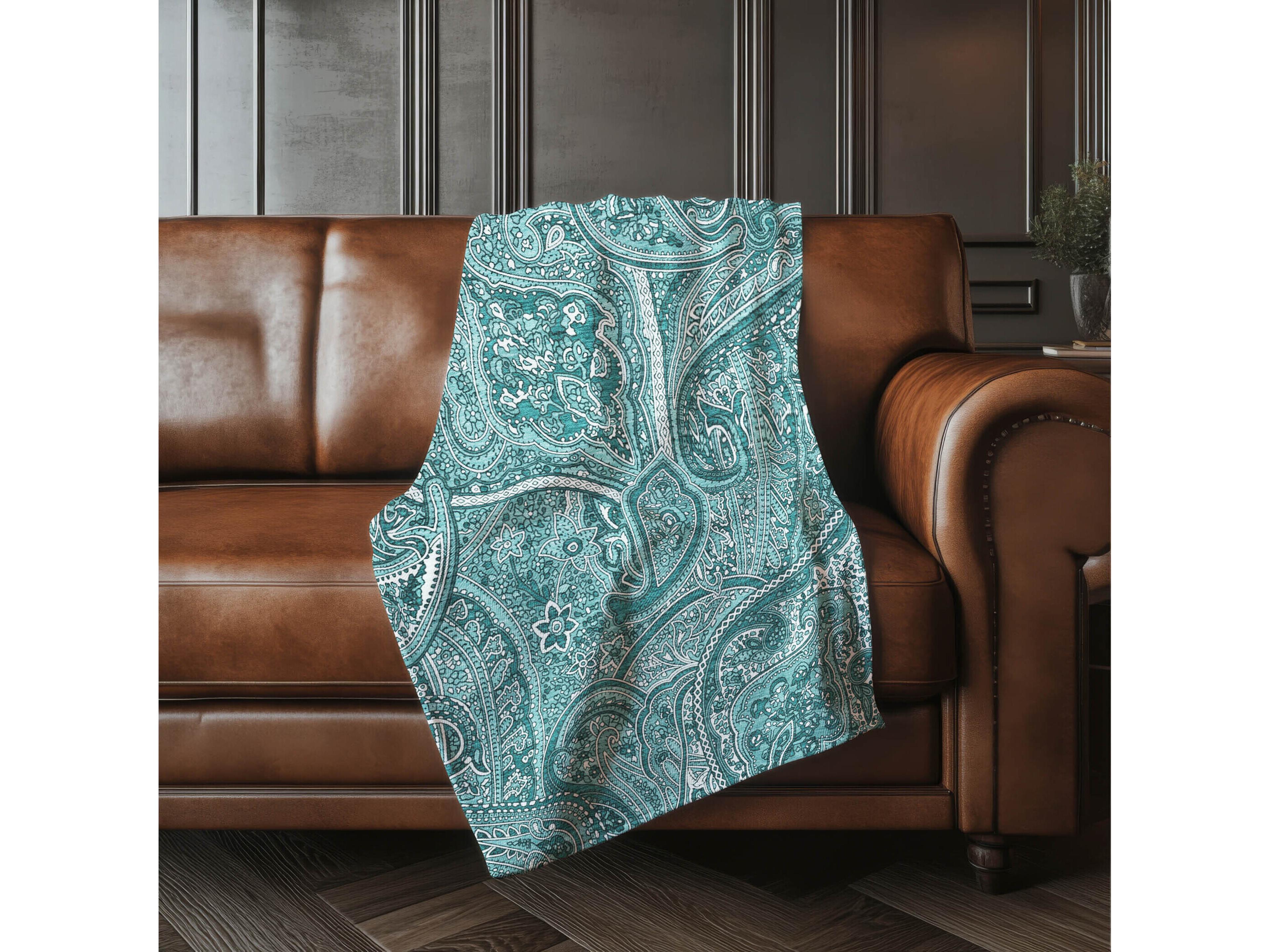 Dalyn Sherpa Teal Polyester Throw
