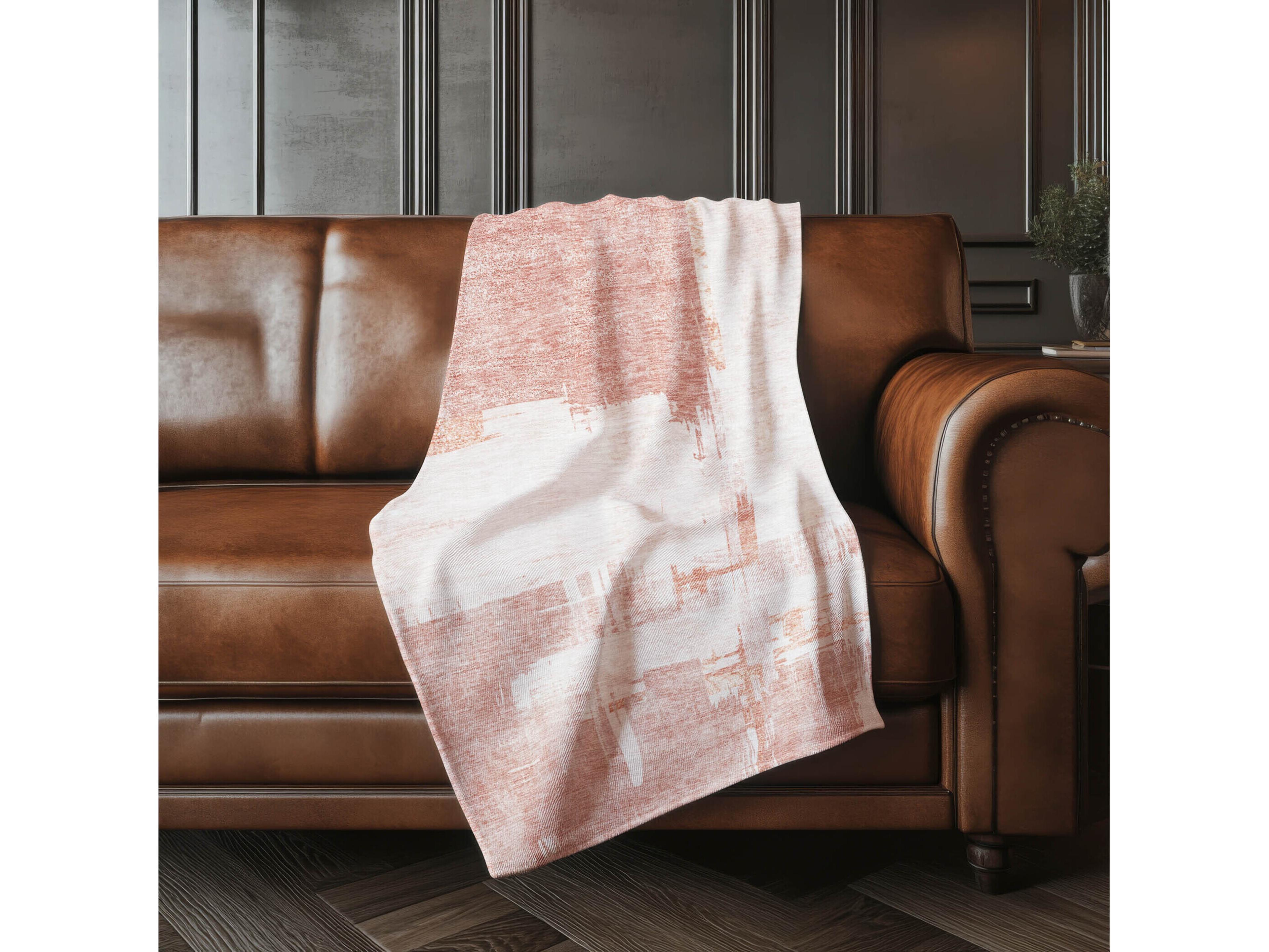 Dalyn Sherpa Pink Polyester Throw