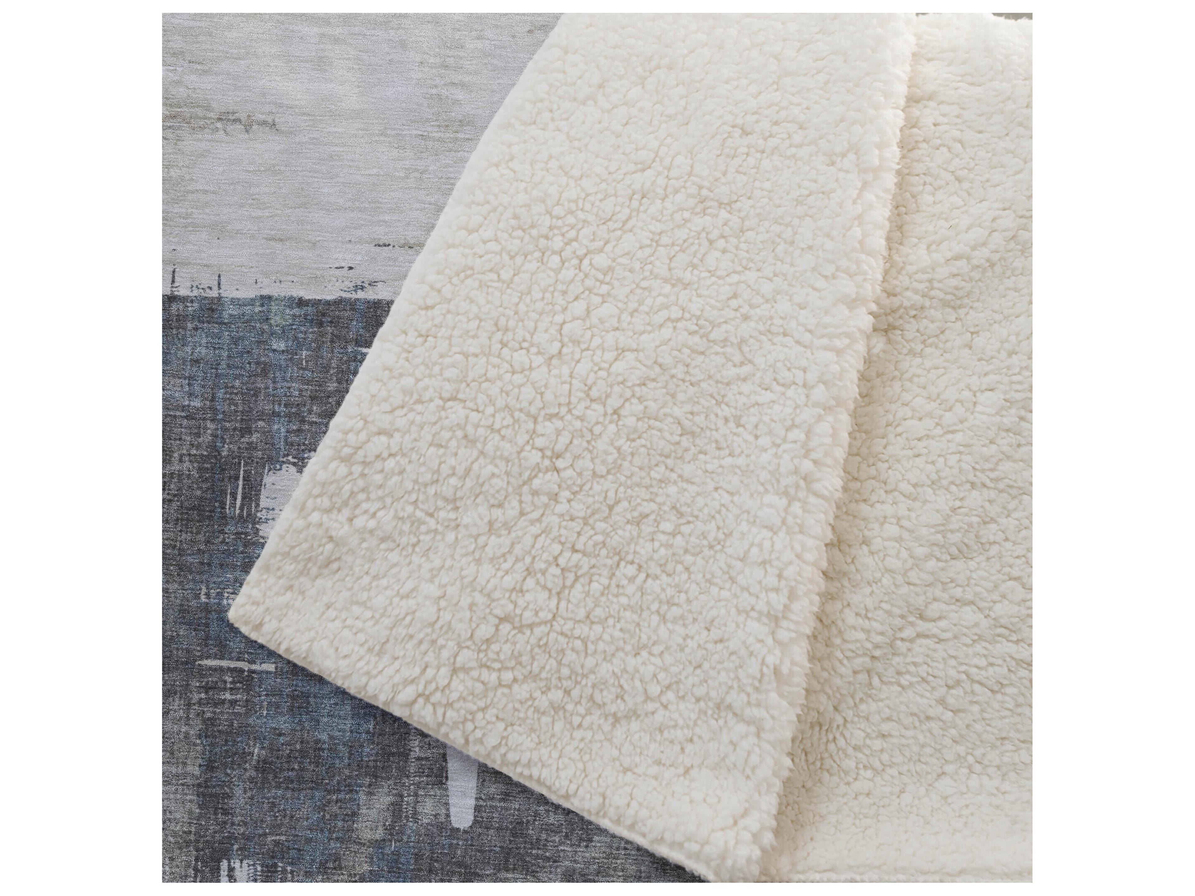 Dalyn Sherpa Gray Polyester Throw