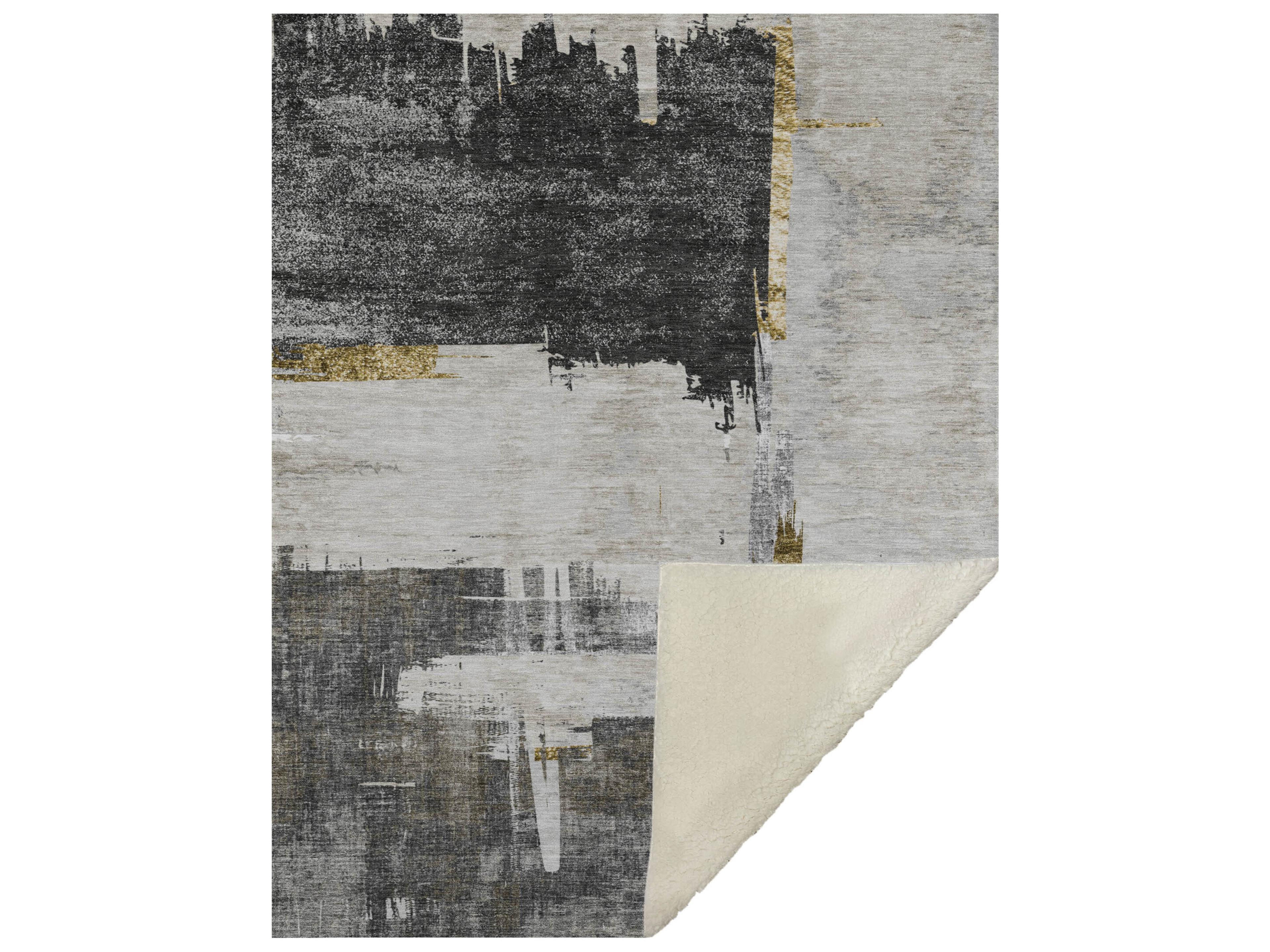 Dalyn Sherpa Gray Polyester Throw