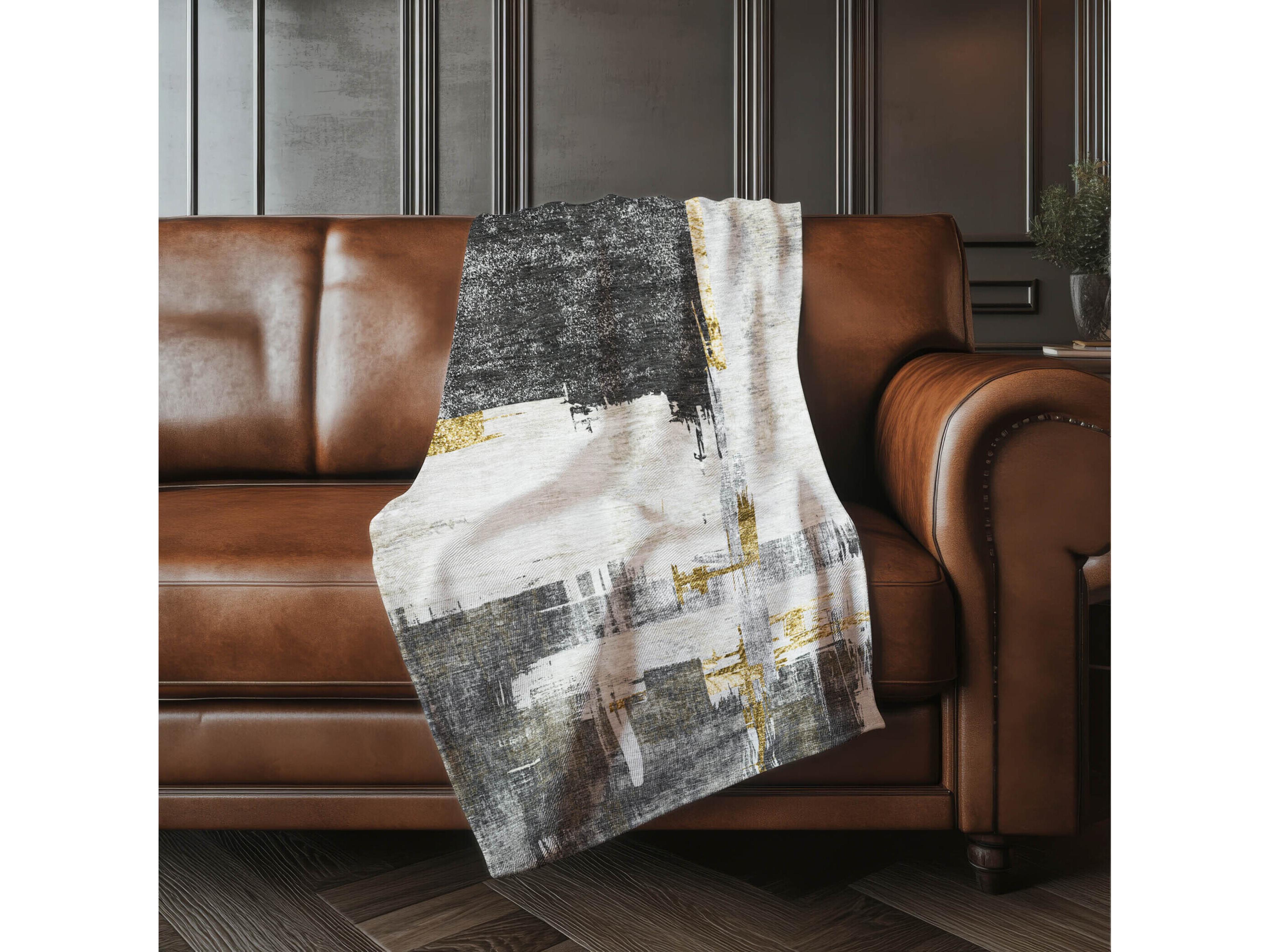 Dalyn Sherpa Gray Polyester Throw