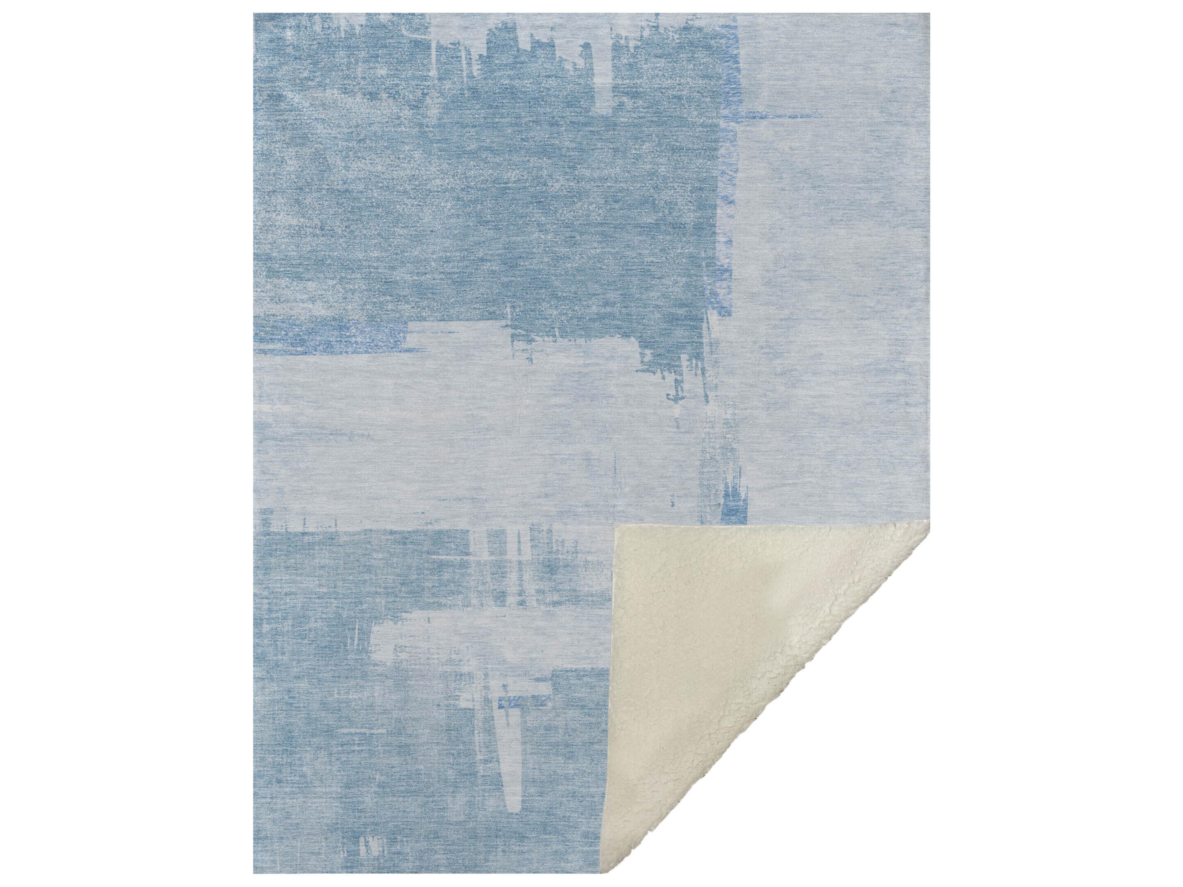 Dalyn Sherpa Blue Polyester Throw