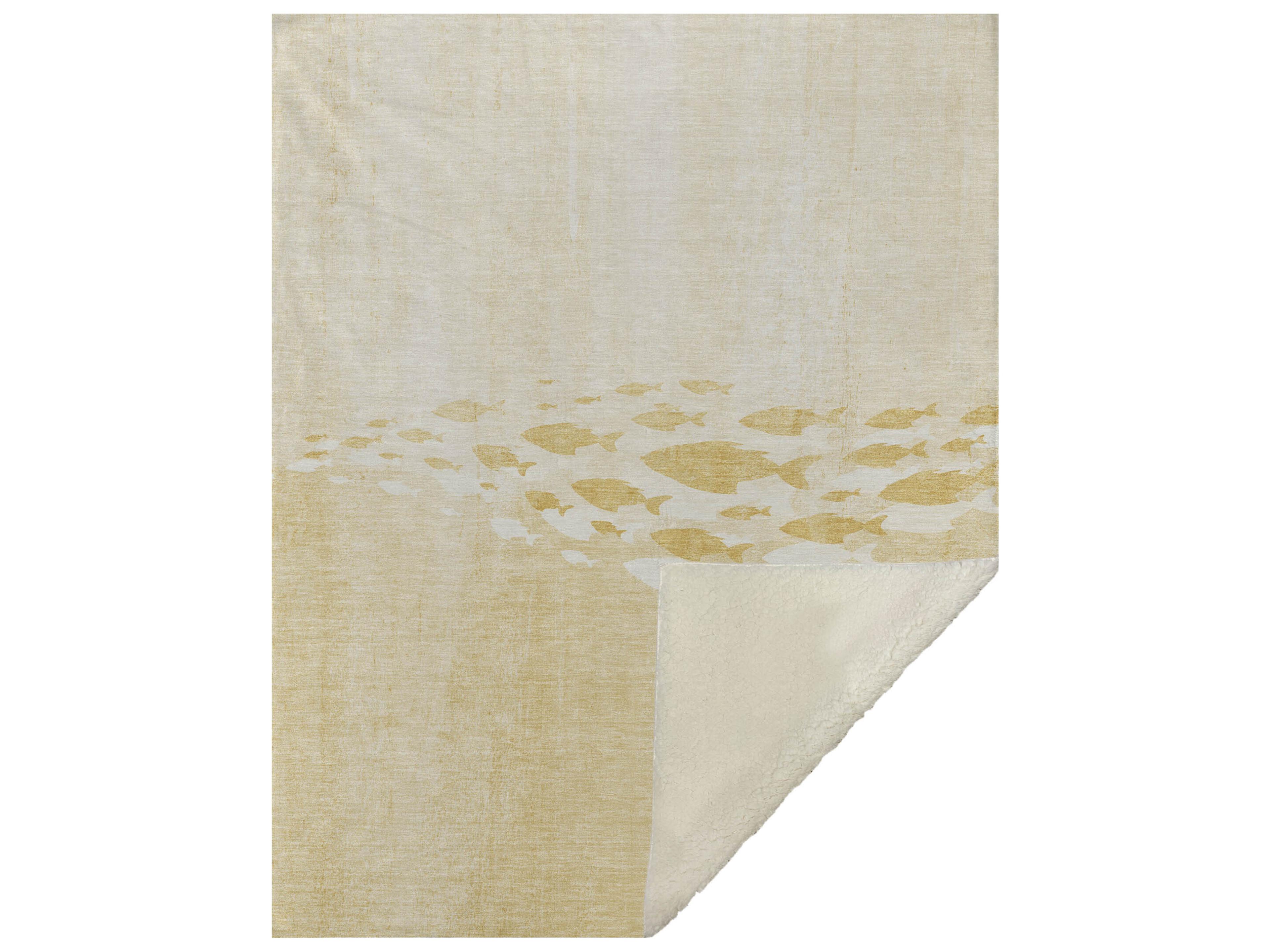 Sherpa Gold Polyester Throw