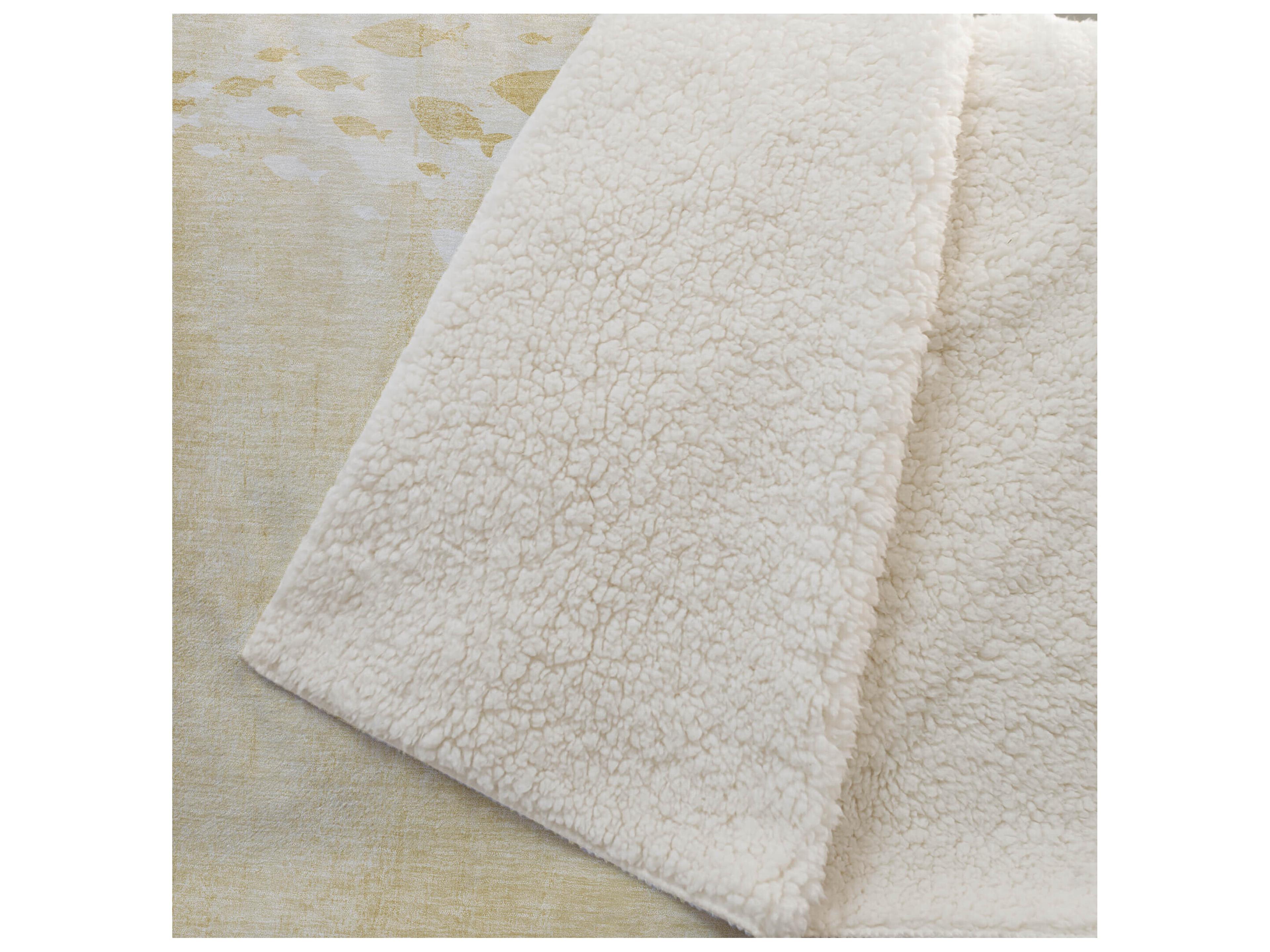 Dalyn Sherpa Gold Polyester Throw