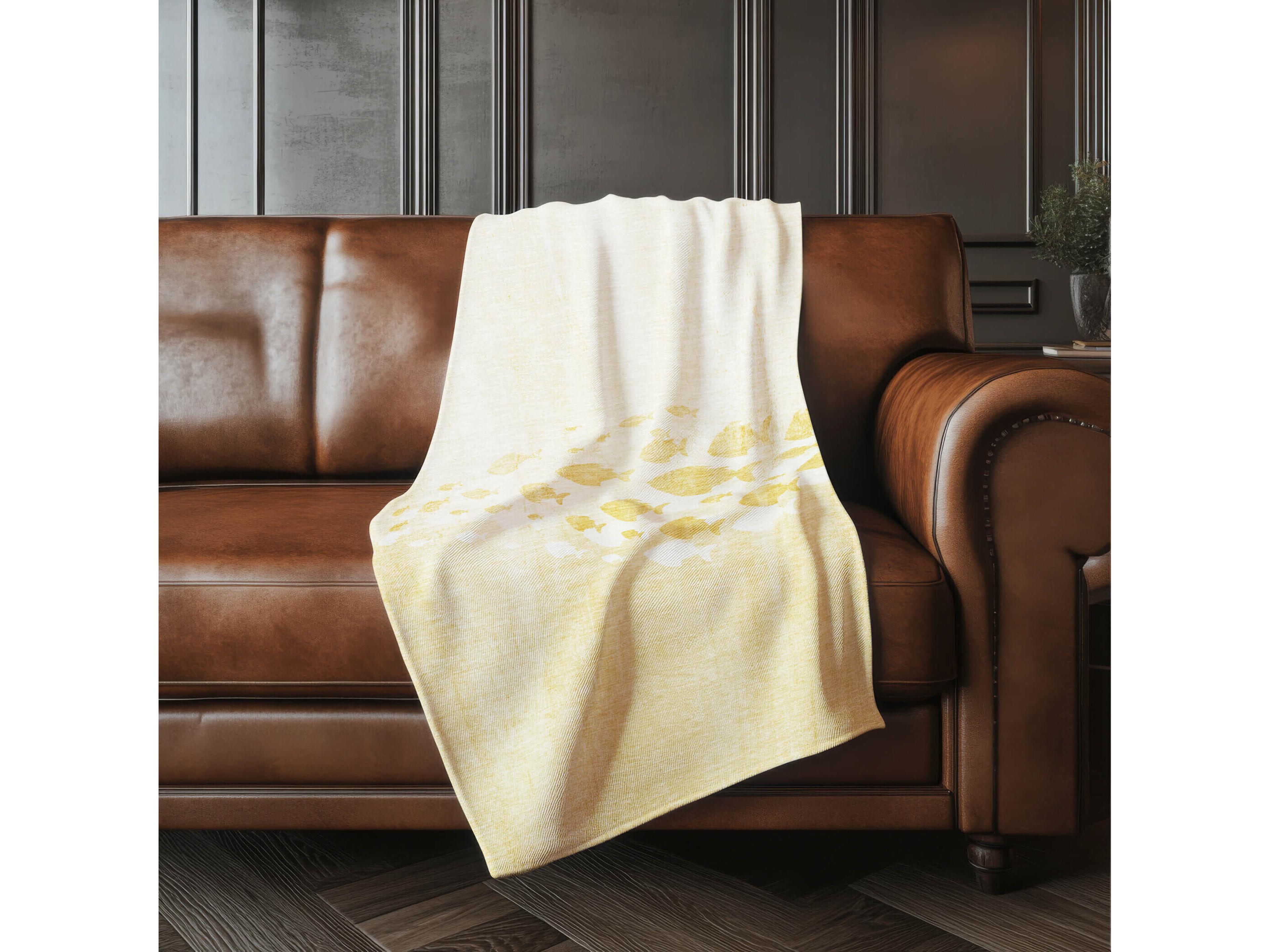 Dalyn Sherpa Gold Polyester Throw