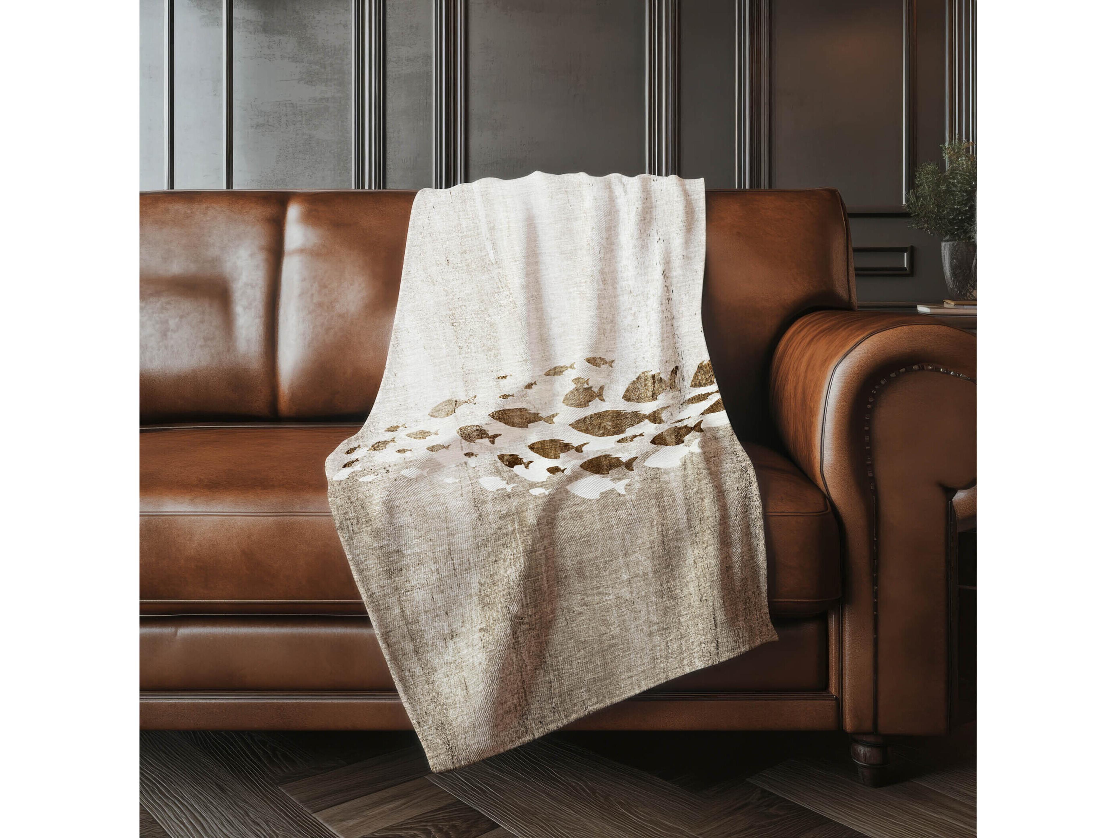 Dalyn Sherpa Brown Polyester Throw