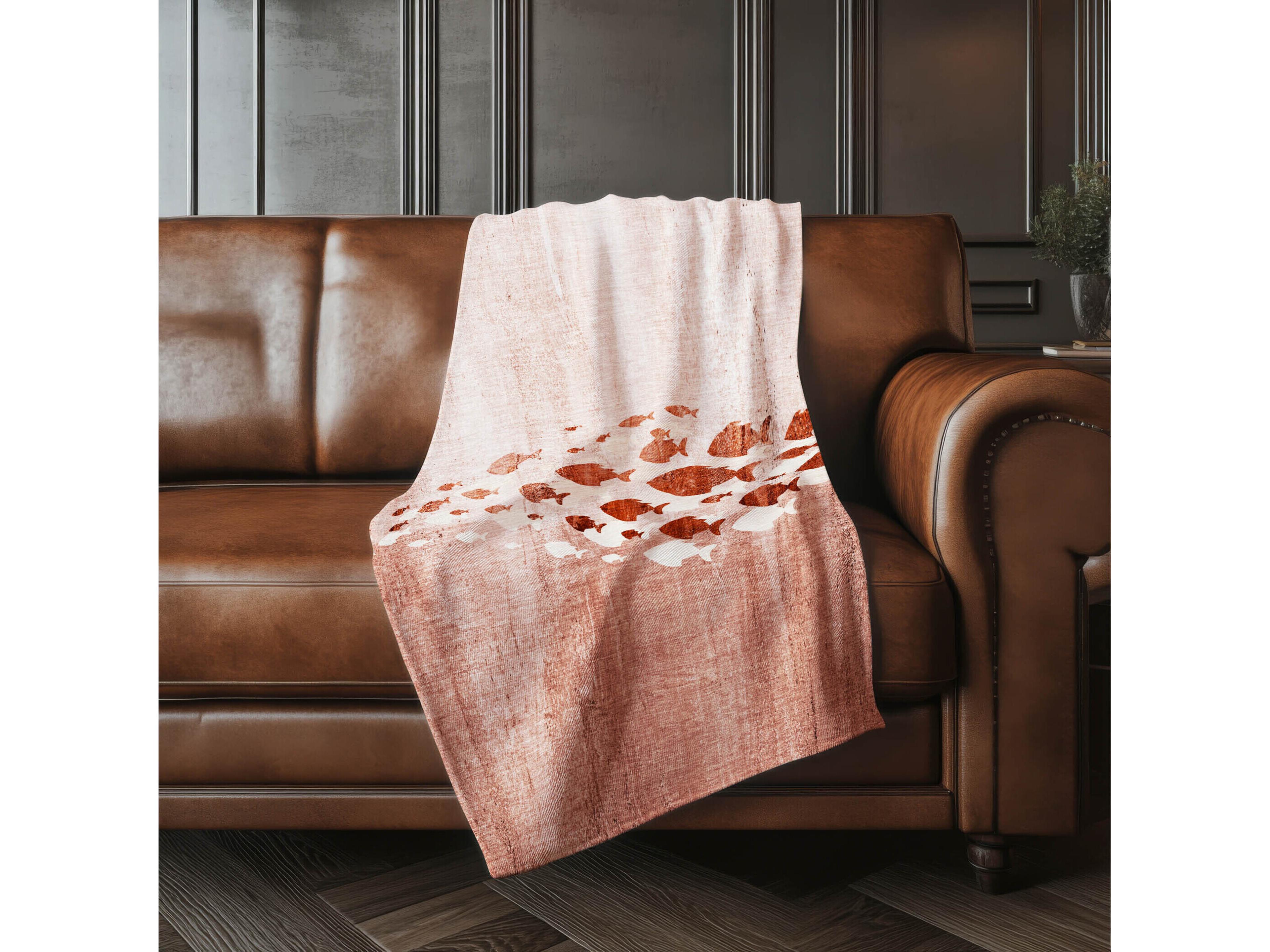 Dalyn Sherpa Orange Polyester Throw