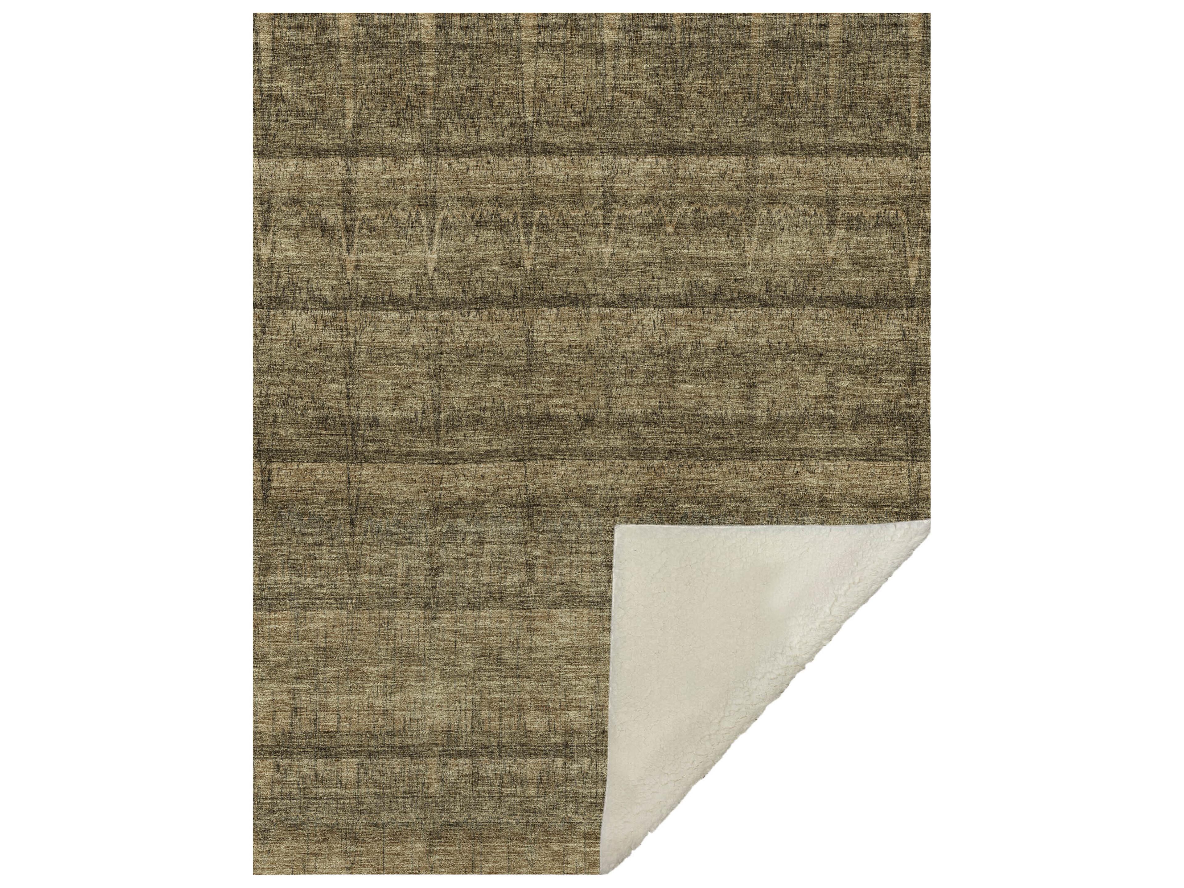 Dalyn Sherpa Brown Polyester Throw