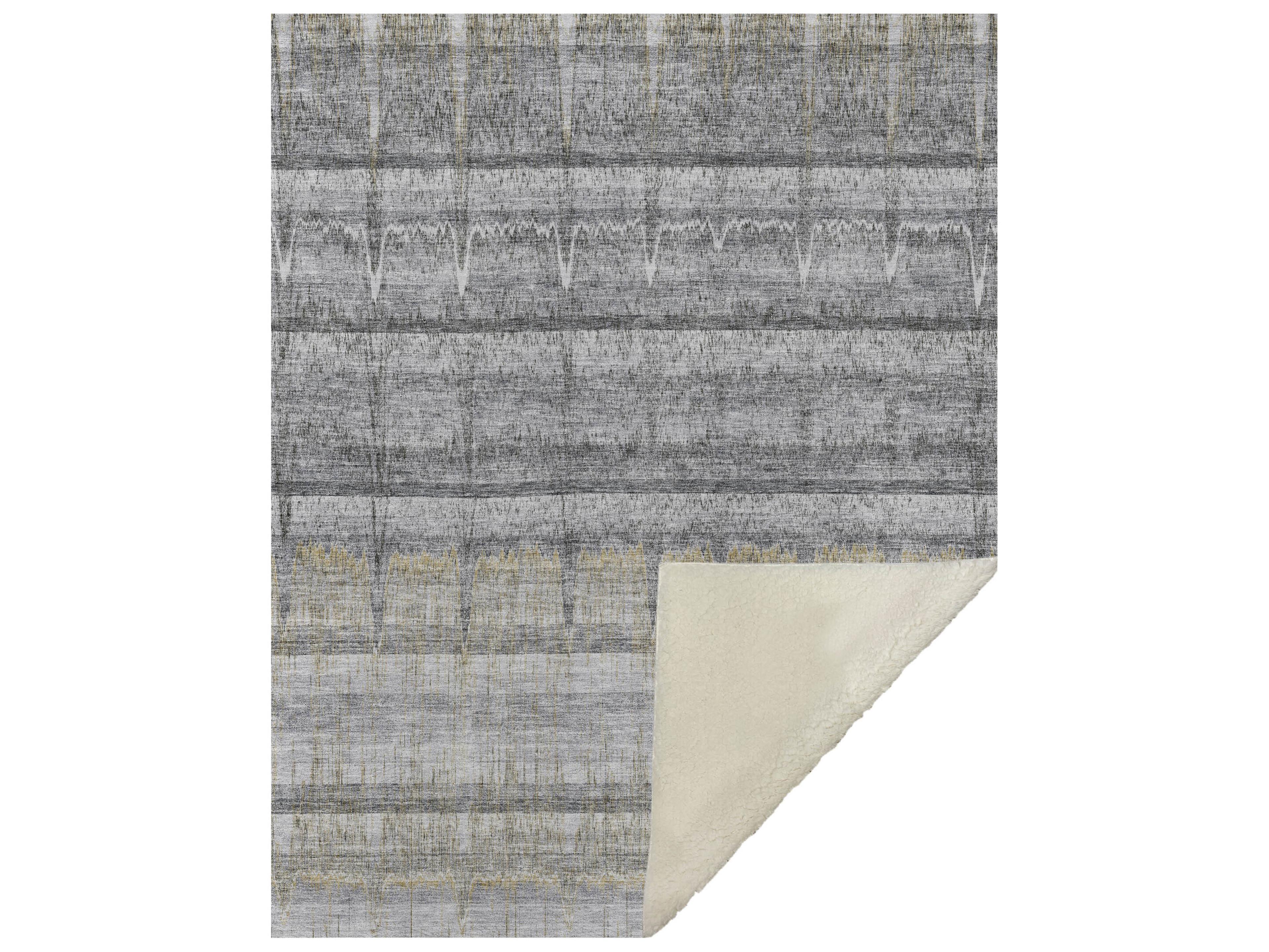 Sherpa Gray Polyester Throw