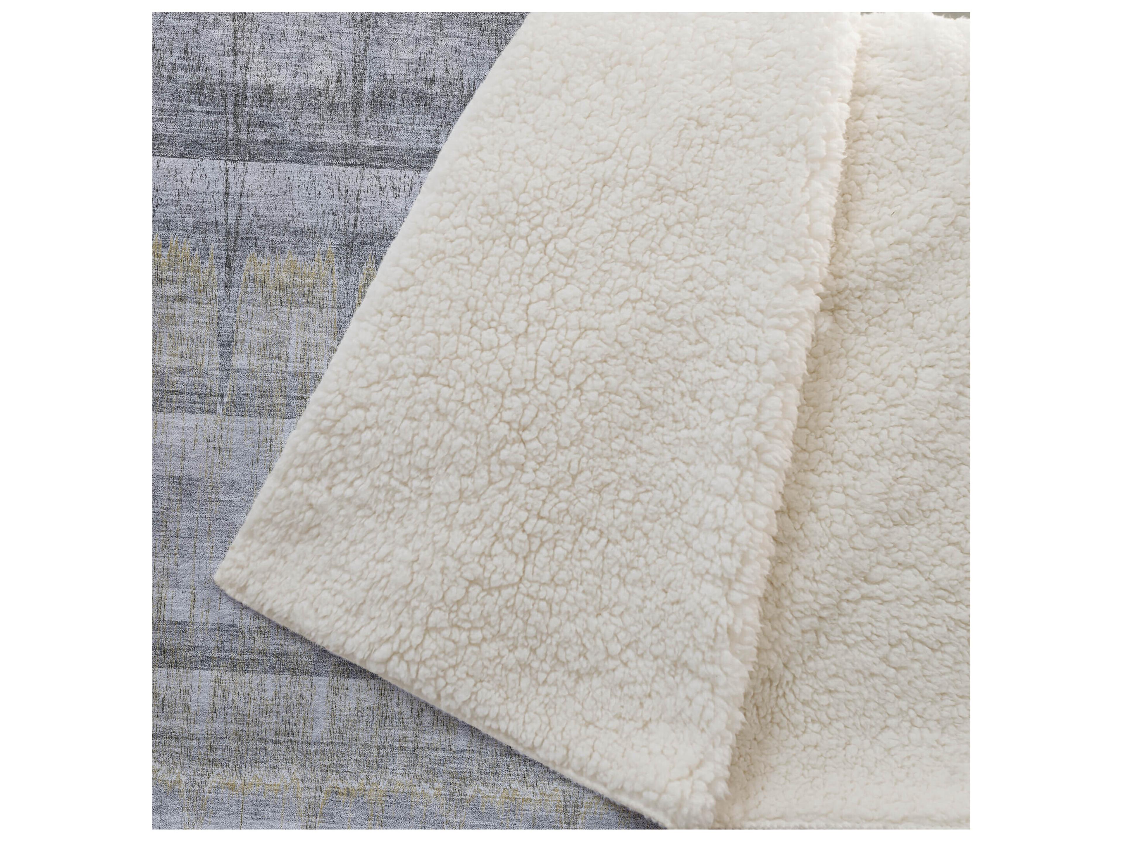 Dalyn Sherpa Gray Polyester Throw