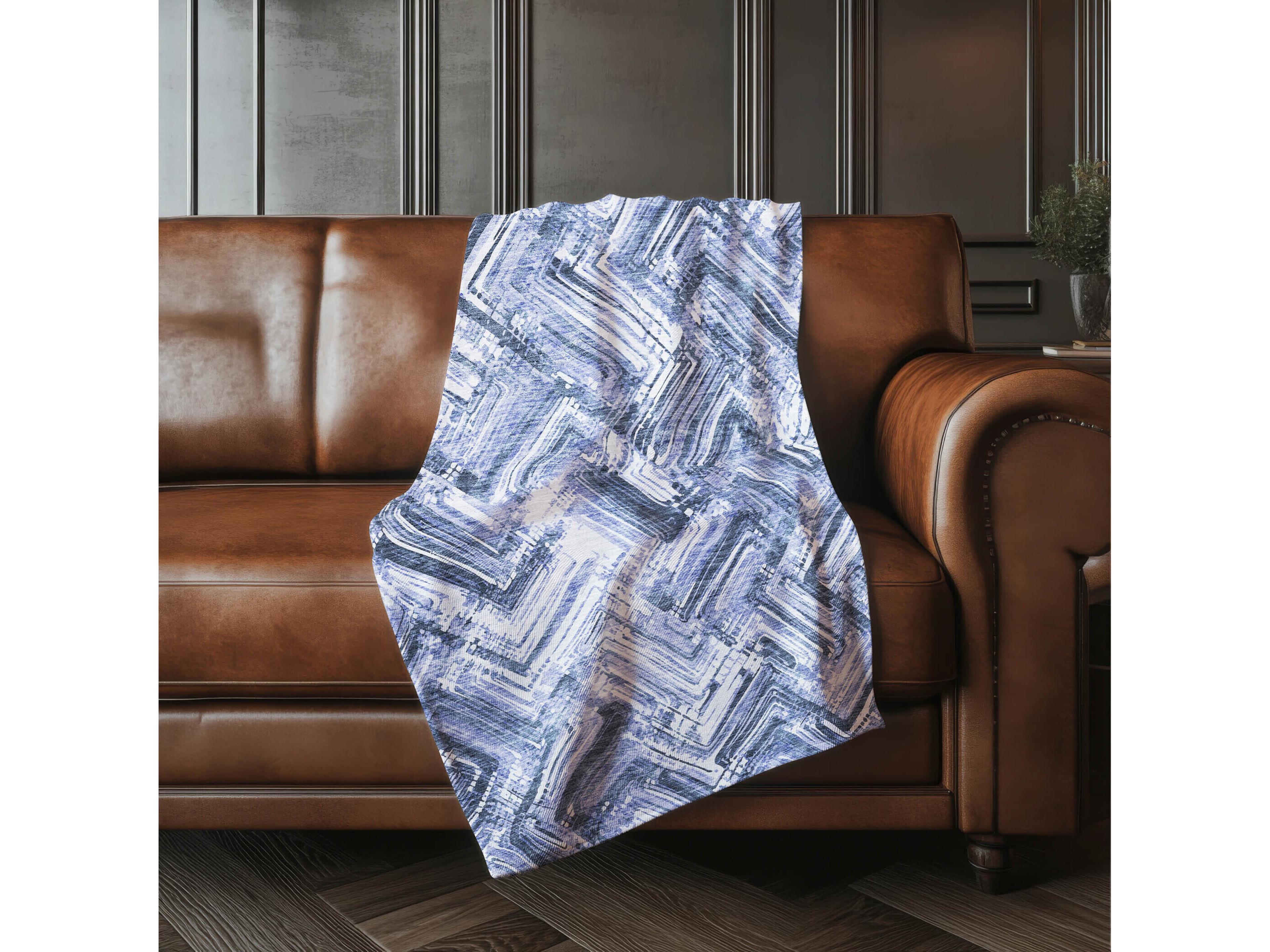 Dalyn Sherpa Blue Polyester Throw