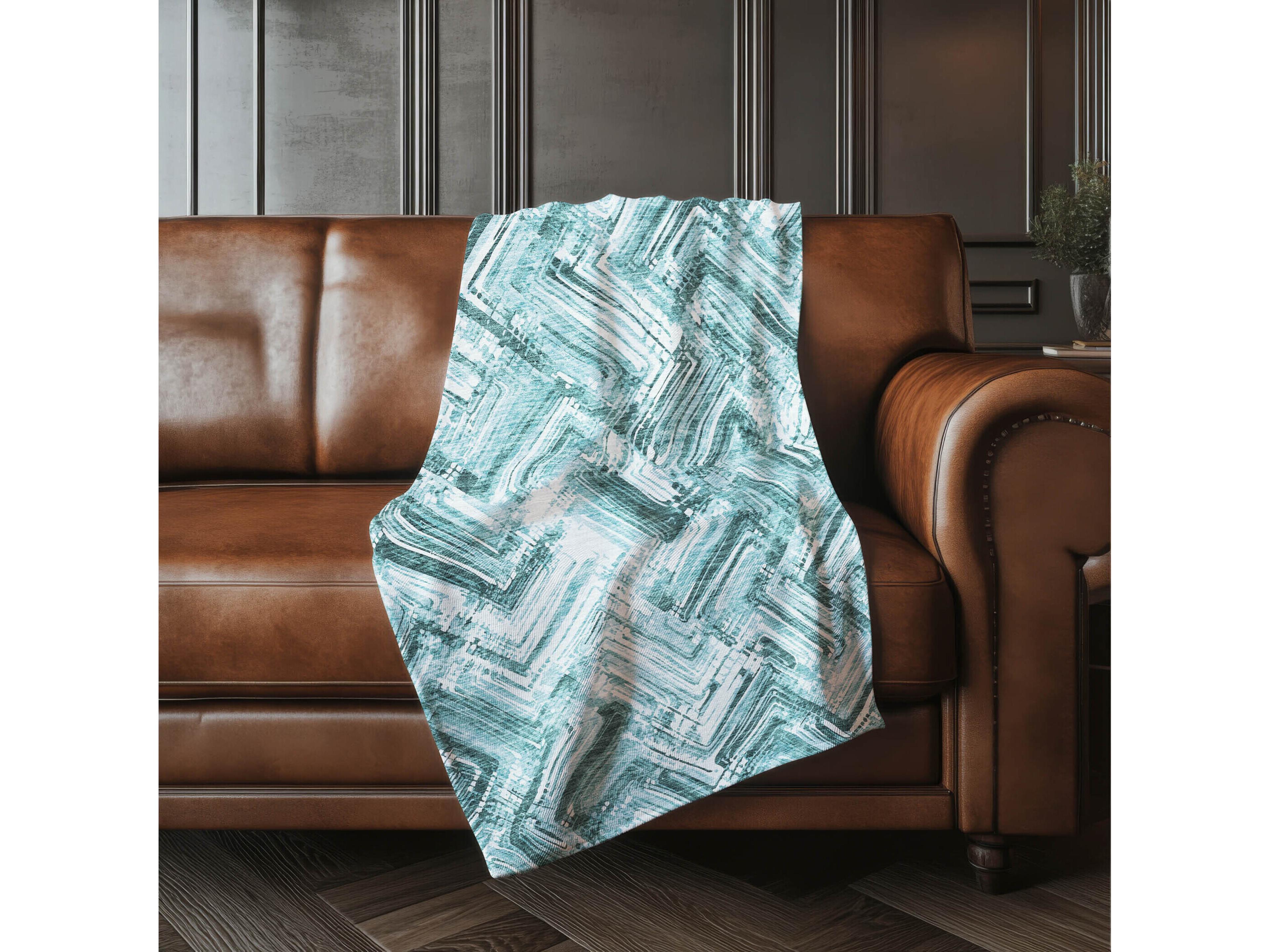 Dalyn Sherpa Teal Polyester Throw