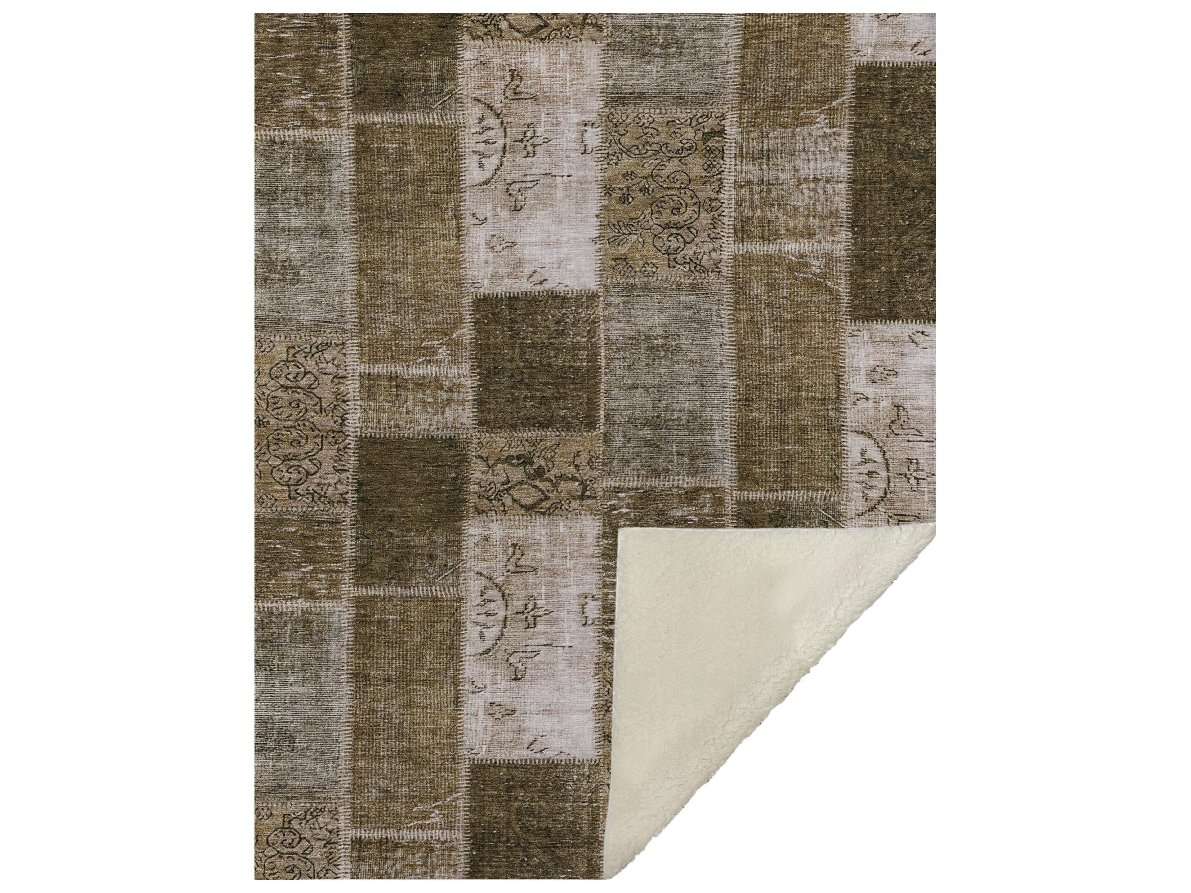 Sherpa Brown Polyester Throw