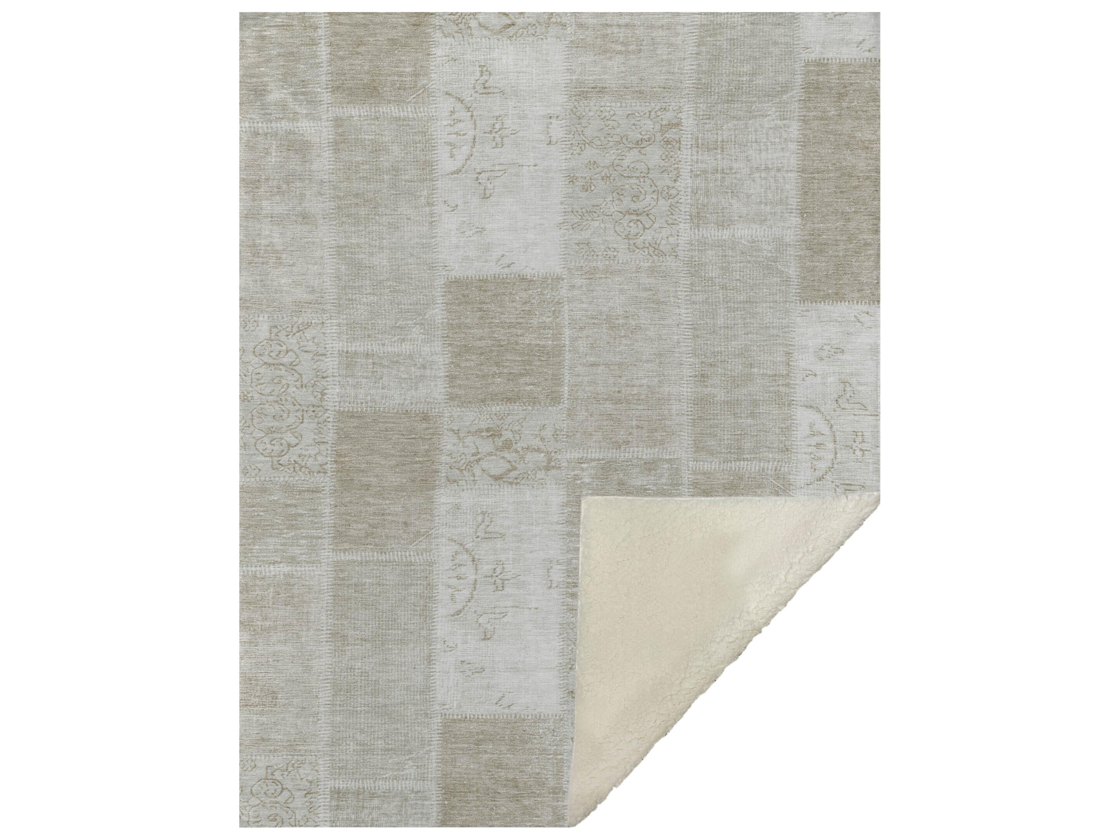 Dalyn Sherpa Brown Polyester Throw