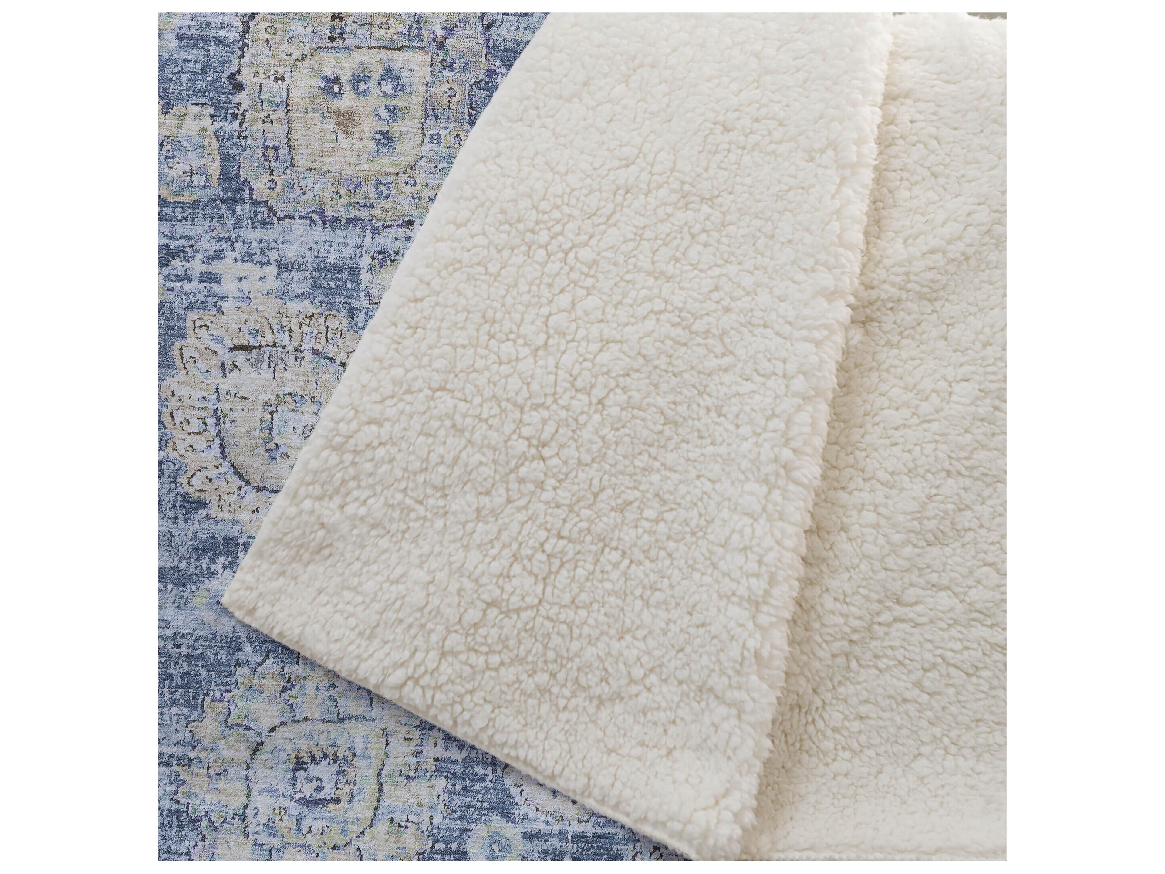 Dalyn Sherpa Blue Polyester Throw
