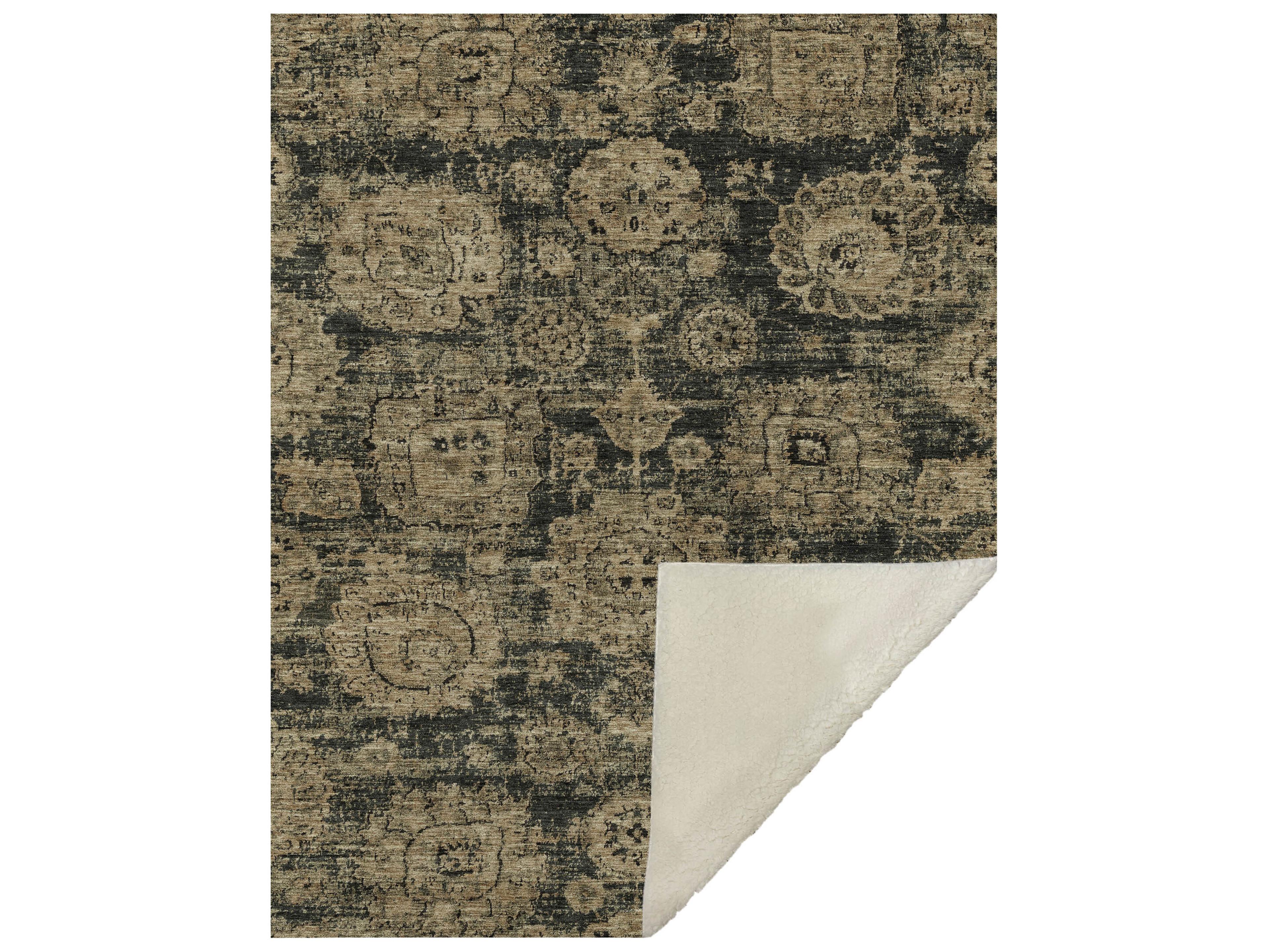 Sherpa Gray Polyester Throw