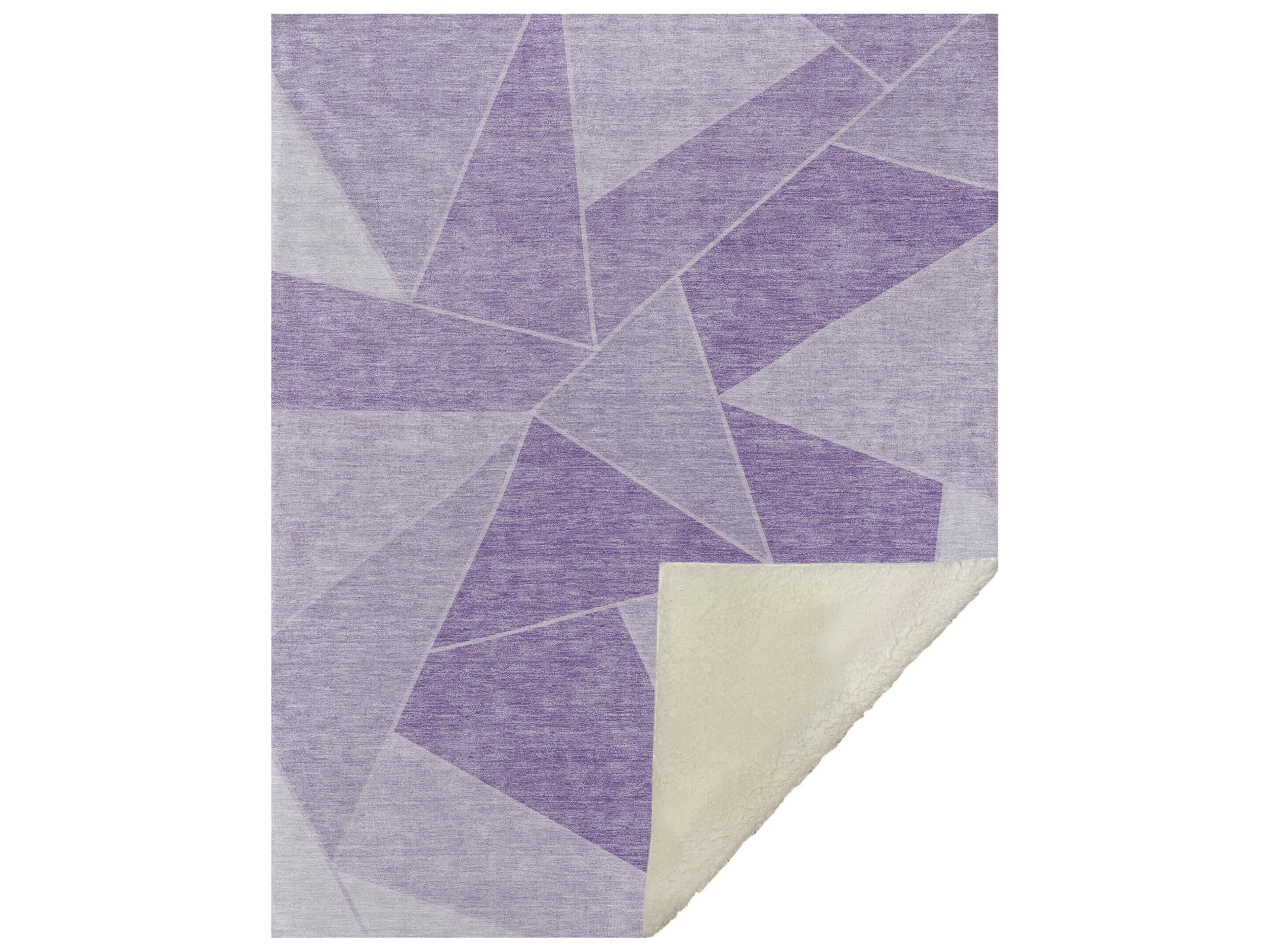Dalyn Sherpa Purple Polyester Throw
