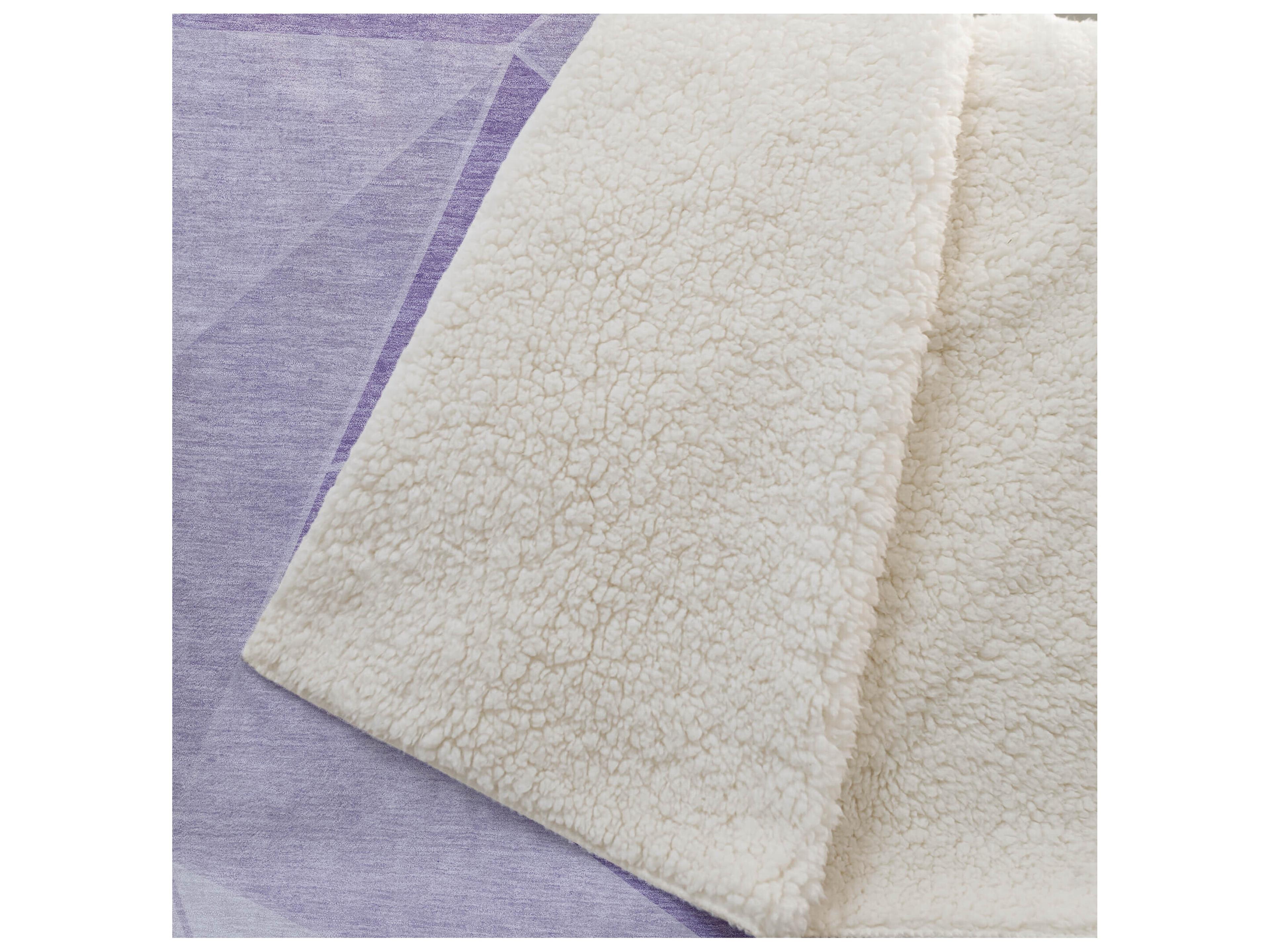 Dalyn Sherpa Purple Polyester Throw