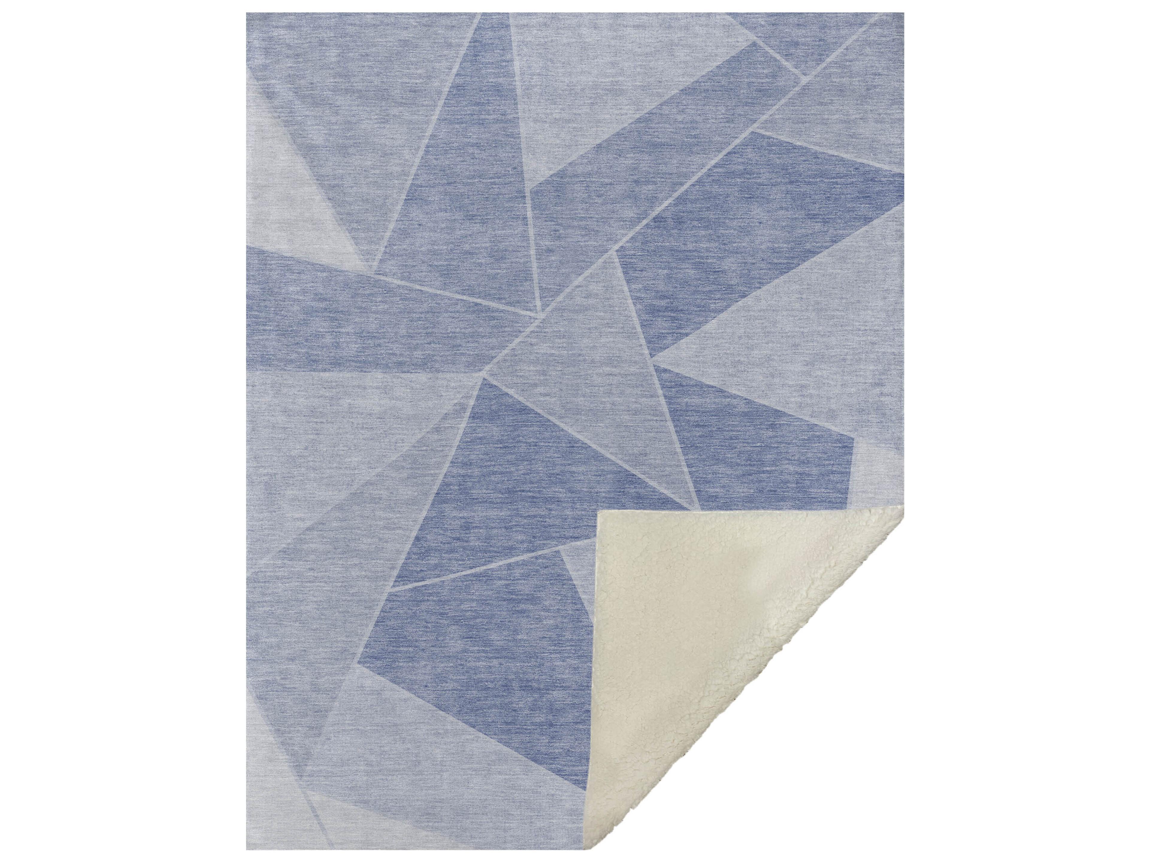 Dalyn Sherpa Blue Polyester Throw