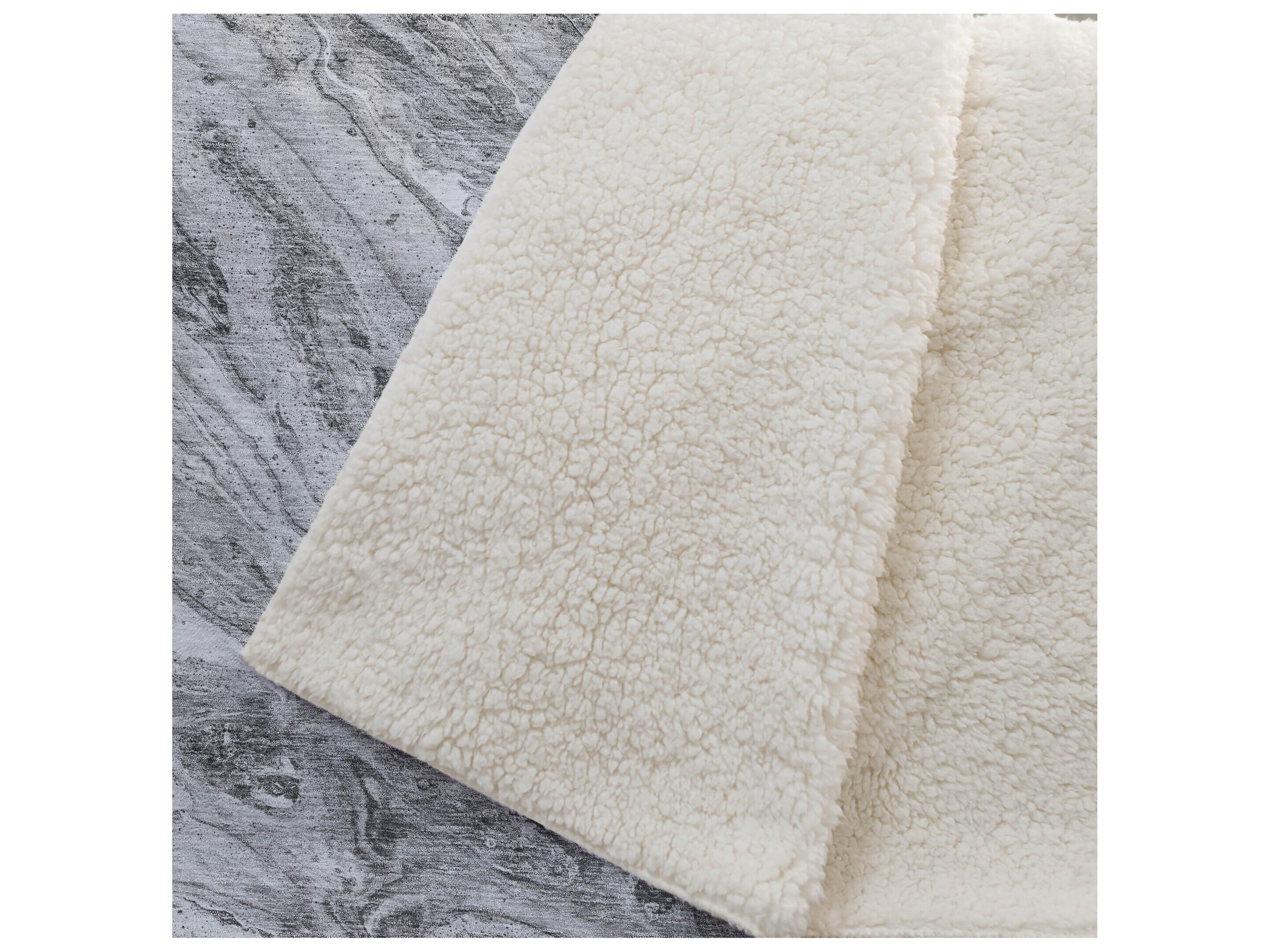 Dalyn Sherpa Gray Polyester Throw