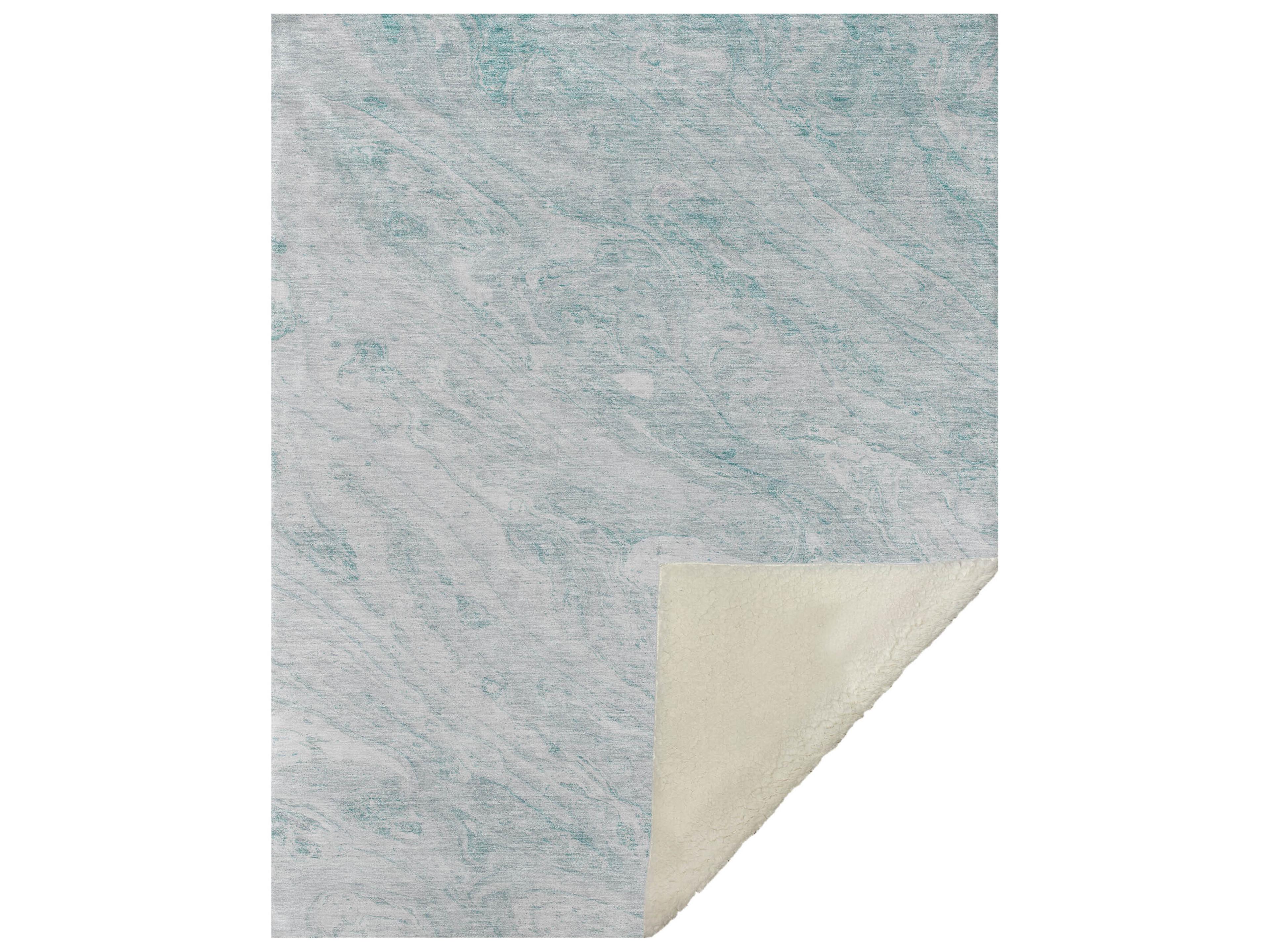 Dalyn Sherpa Teal Polyester Throw