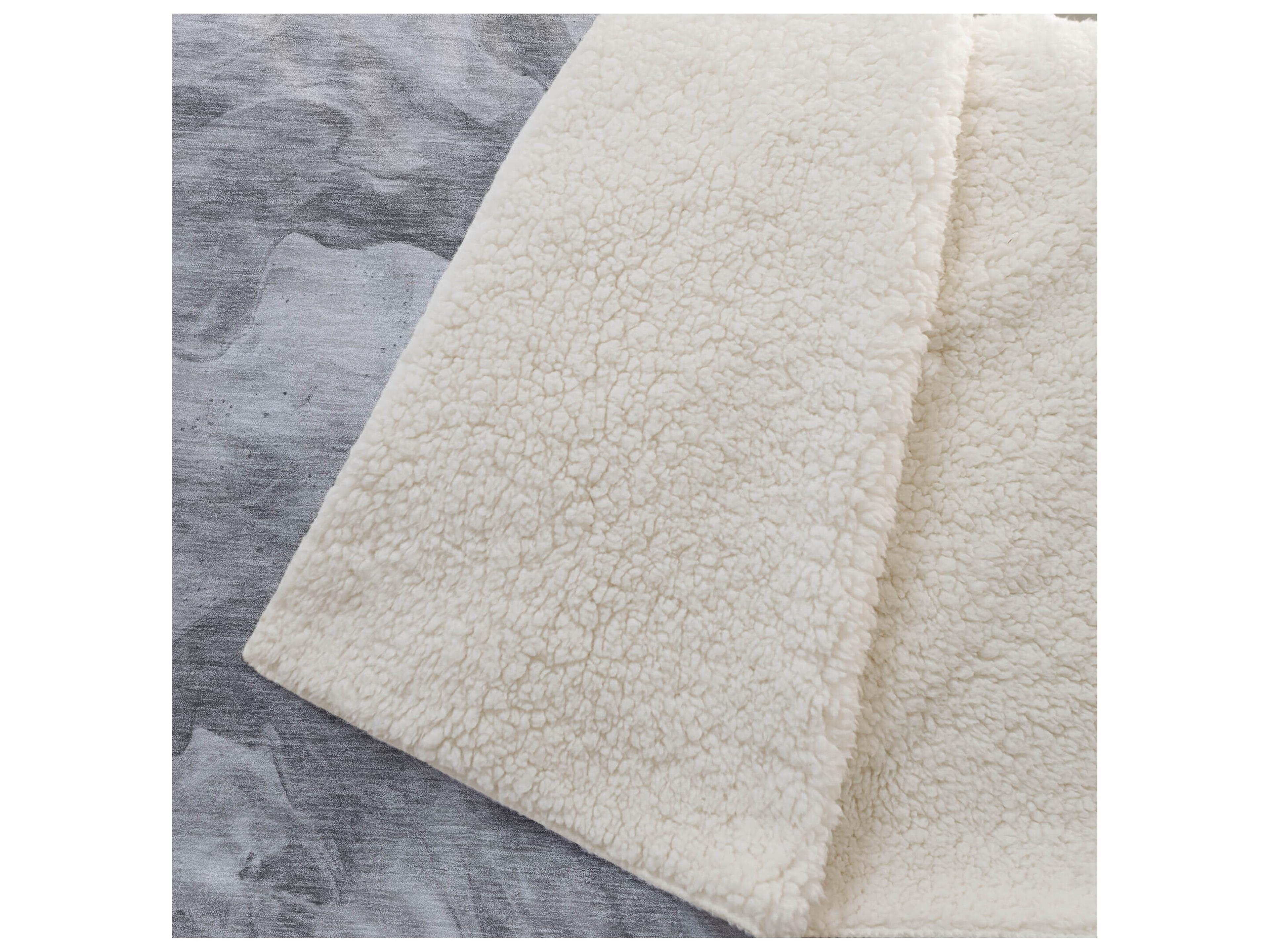 Dalyn Sherpa Gray Polyester Throw