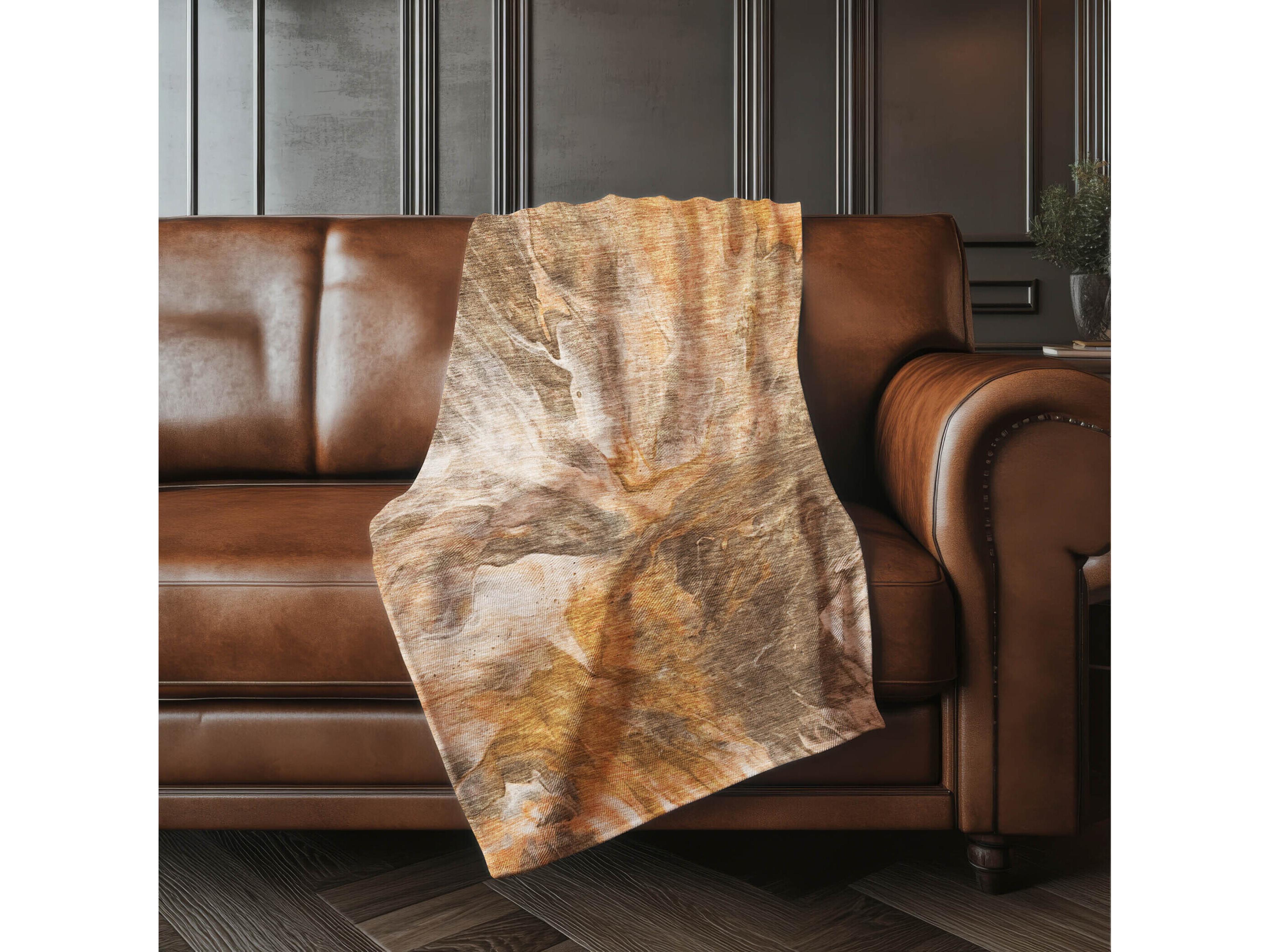 Dalyn Sherpa Orange Polyester Throw