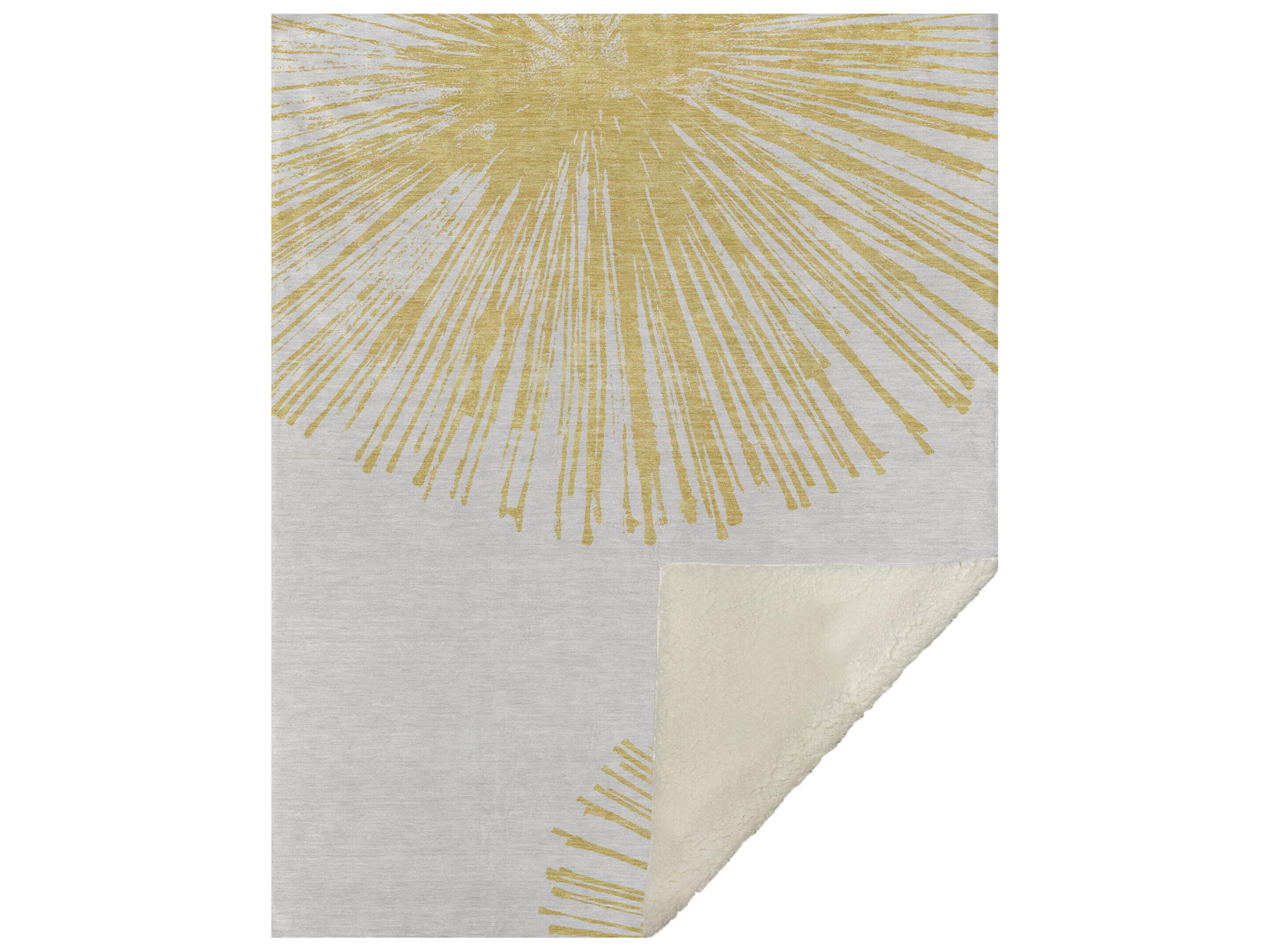 Dalyn Sherpa Gold Polyester Throw