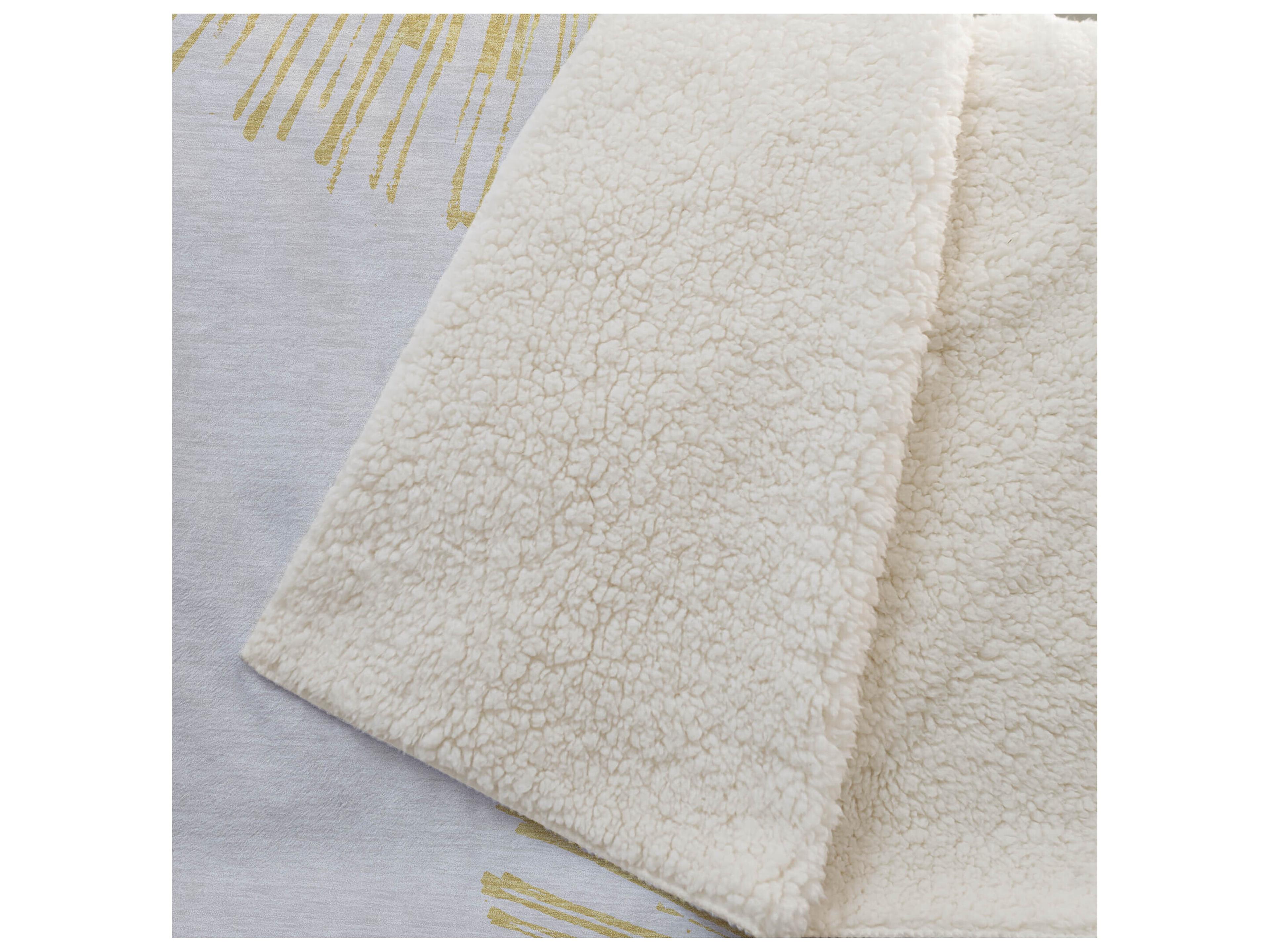 Dalyn Sherpa Gold Polyester Throw