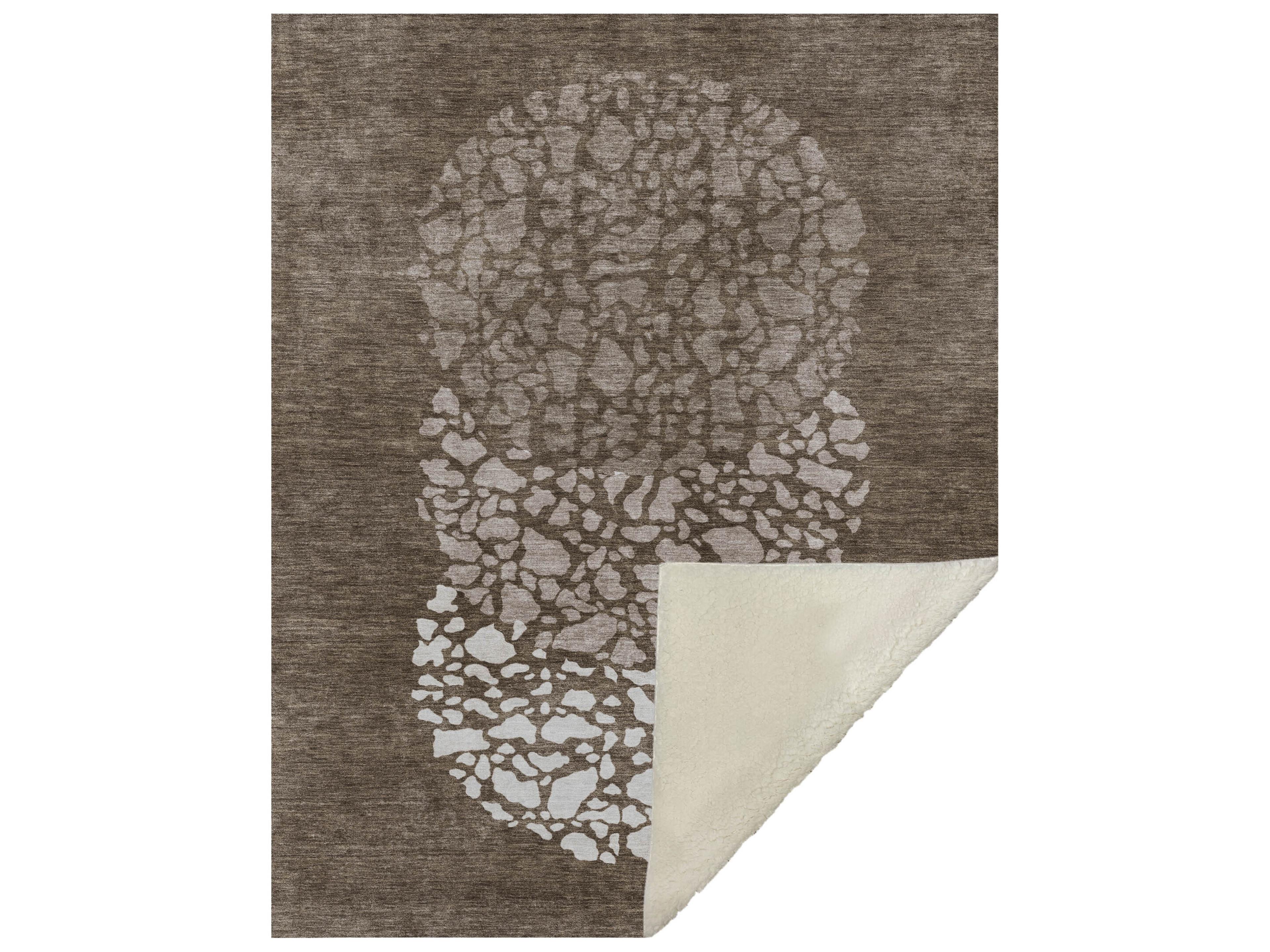 Sherpa Brown Polyester Throw