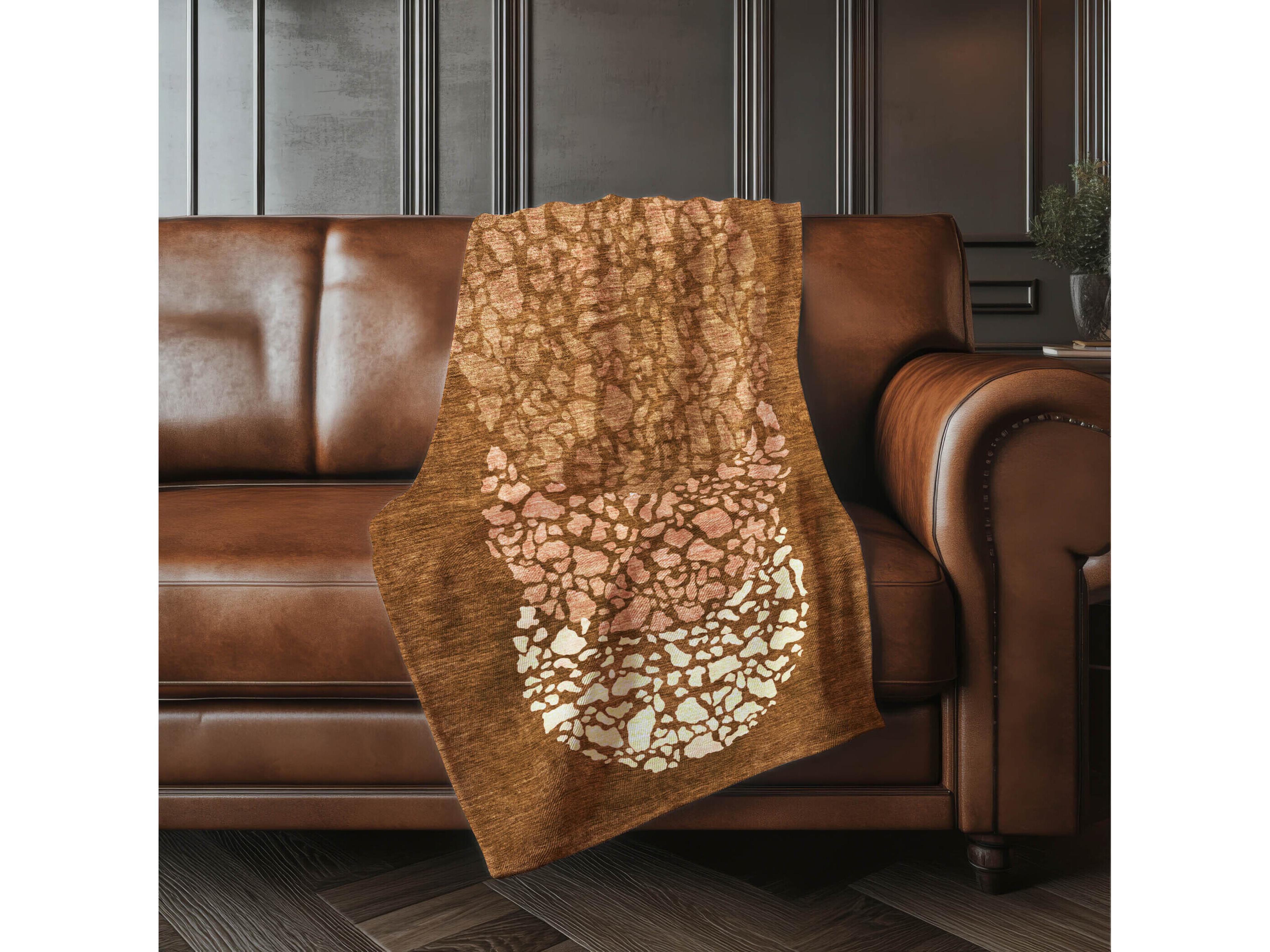 Dalyn Sherpa Orange Polyester Throw