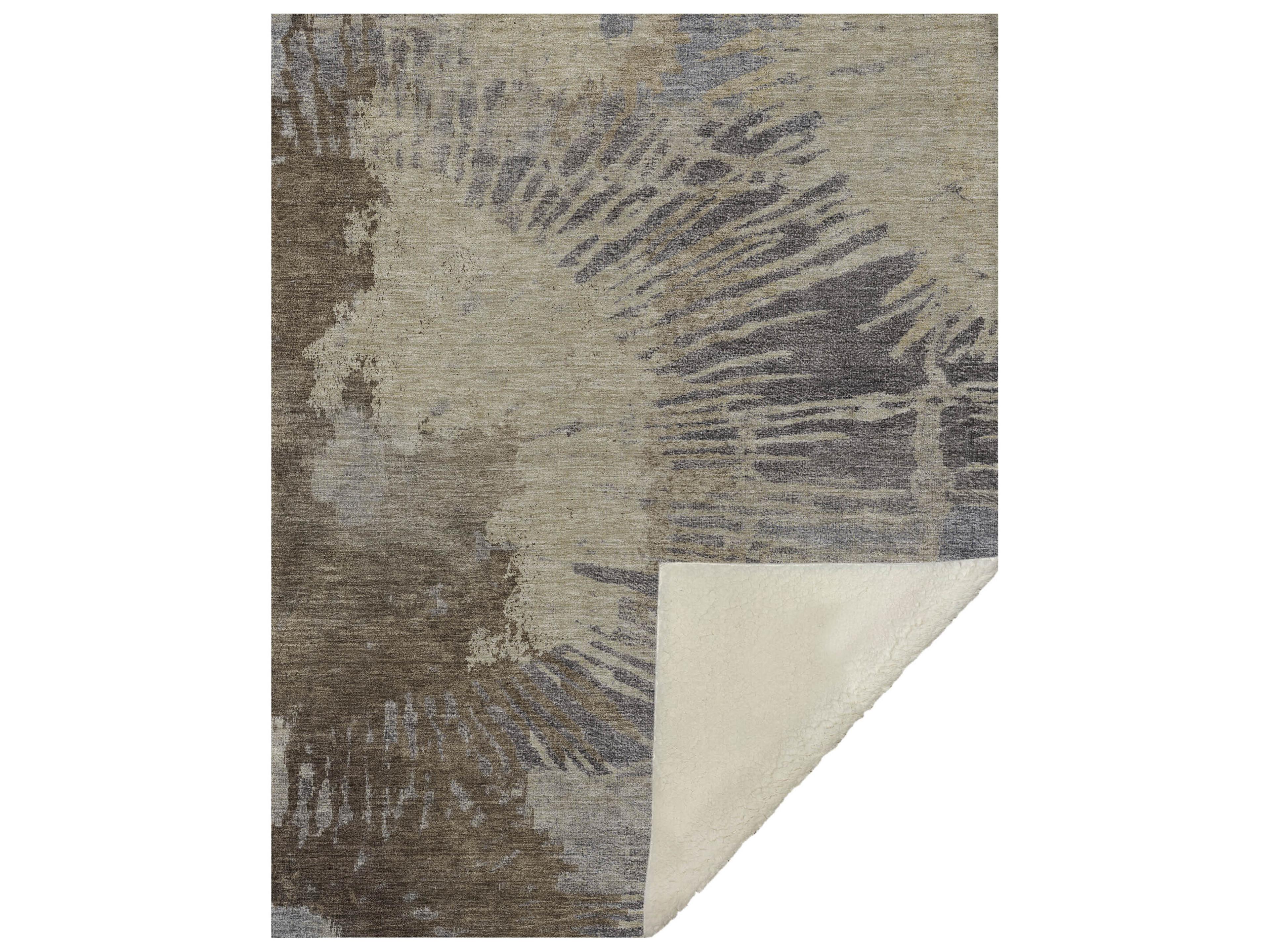 Dalyn Sherpa Brown Polyester Throw