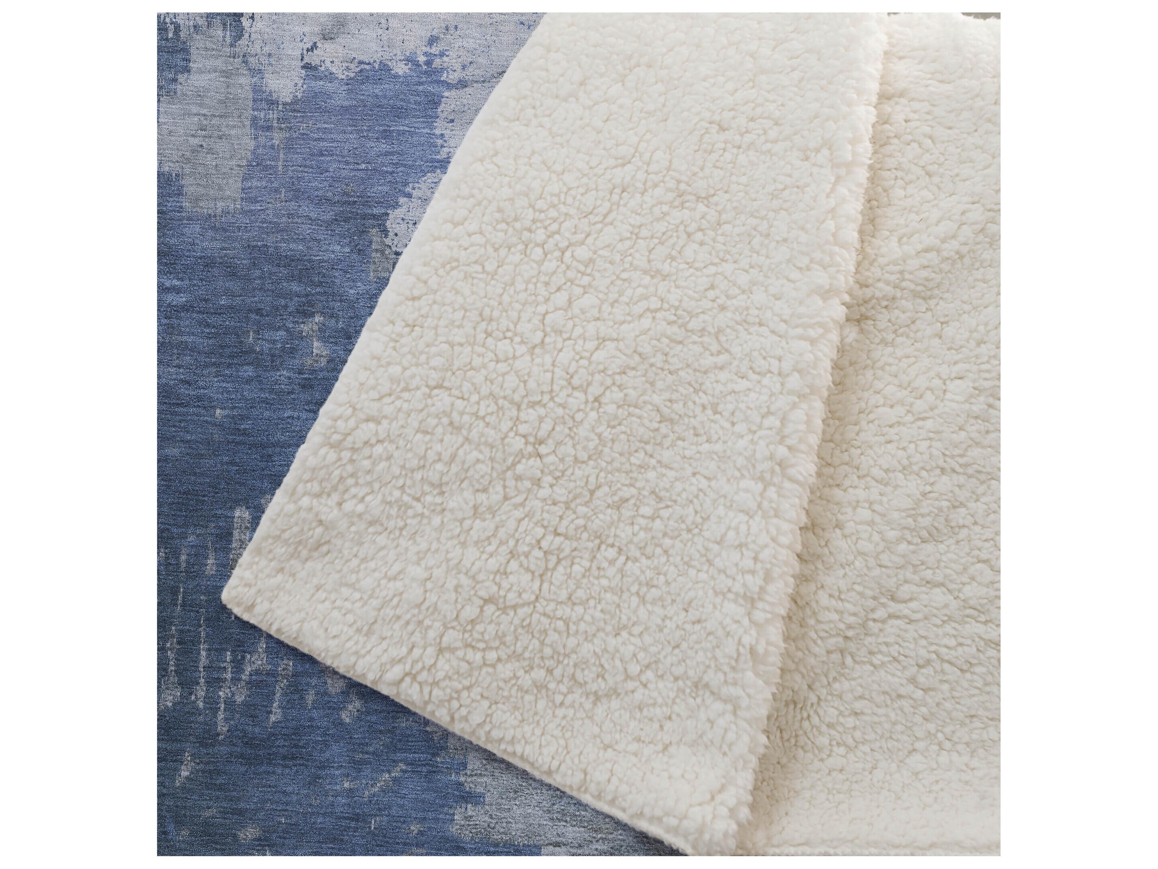 Dalyn Sherpa Blue Polyester Throw