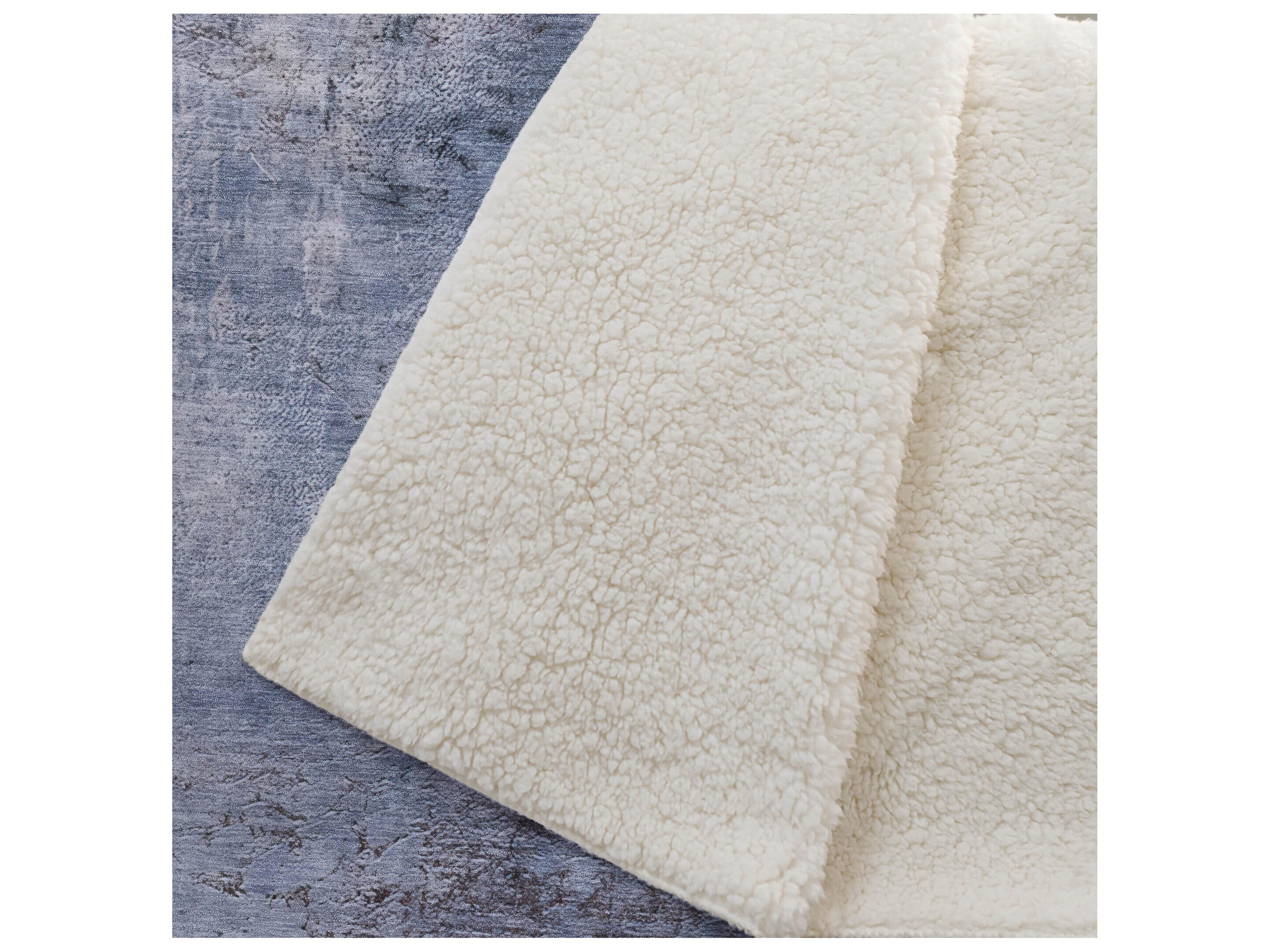 Dalyn Sherpa Blue Polyester Throw