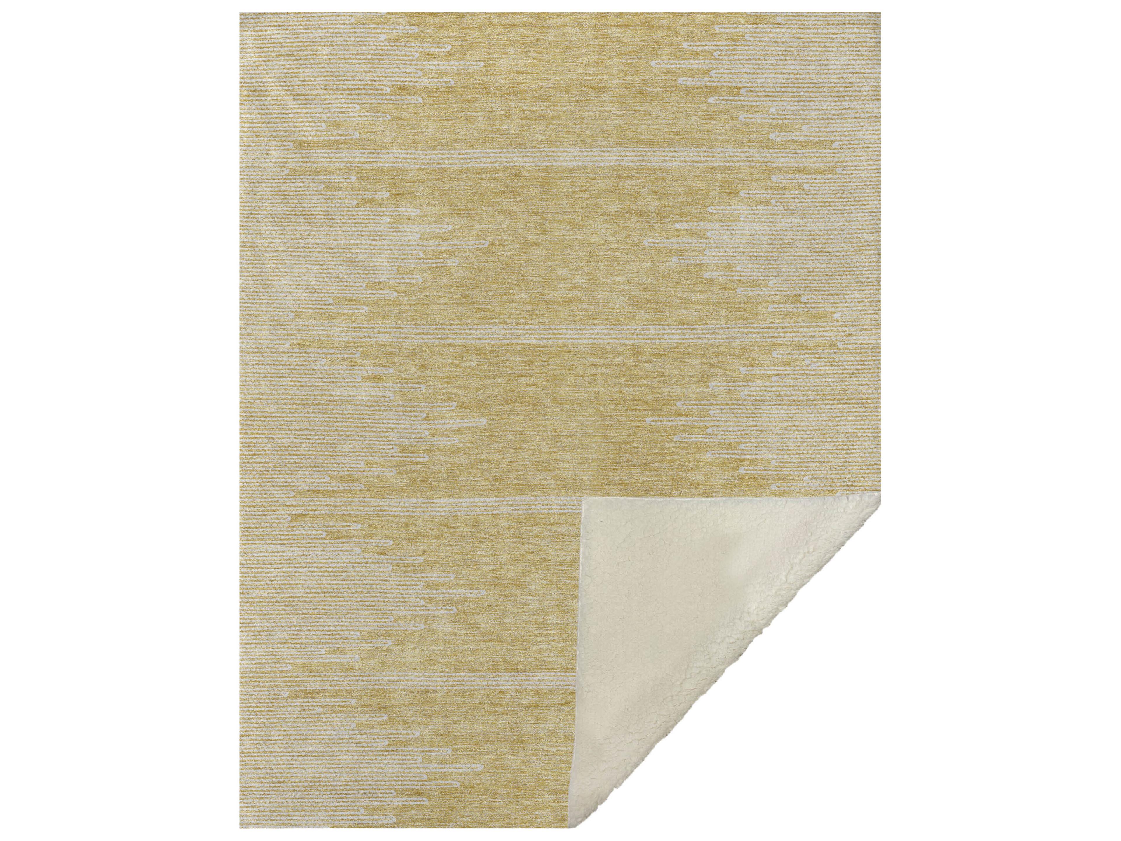 Dalyn Sherpa Gold Polyester Throw