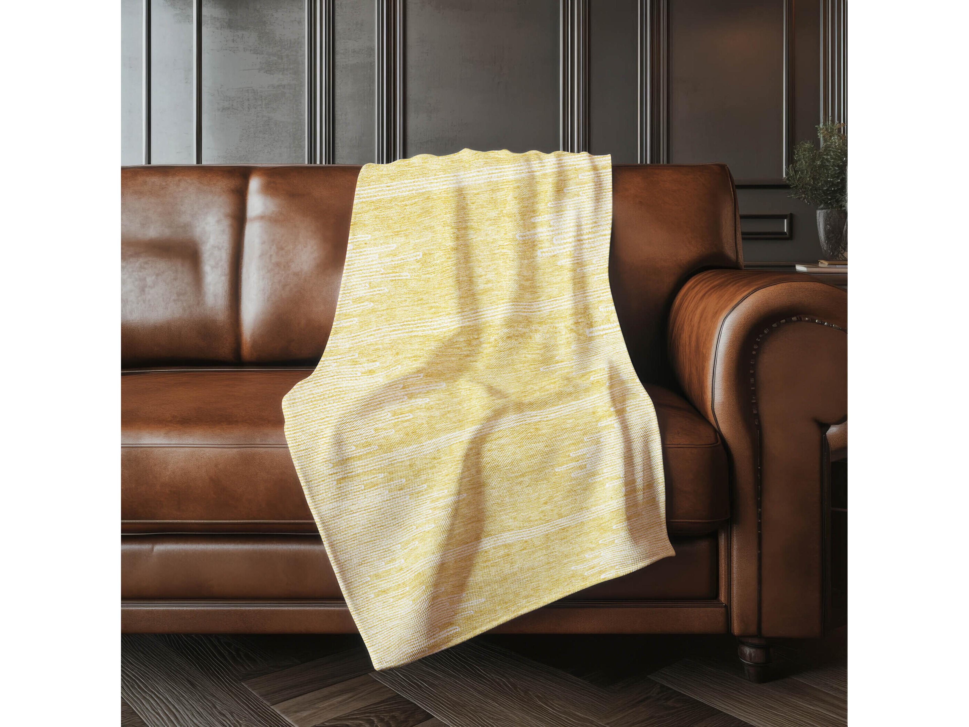 Dalyn Sherpa Gold Polyester Throw