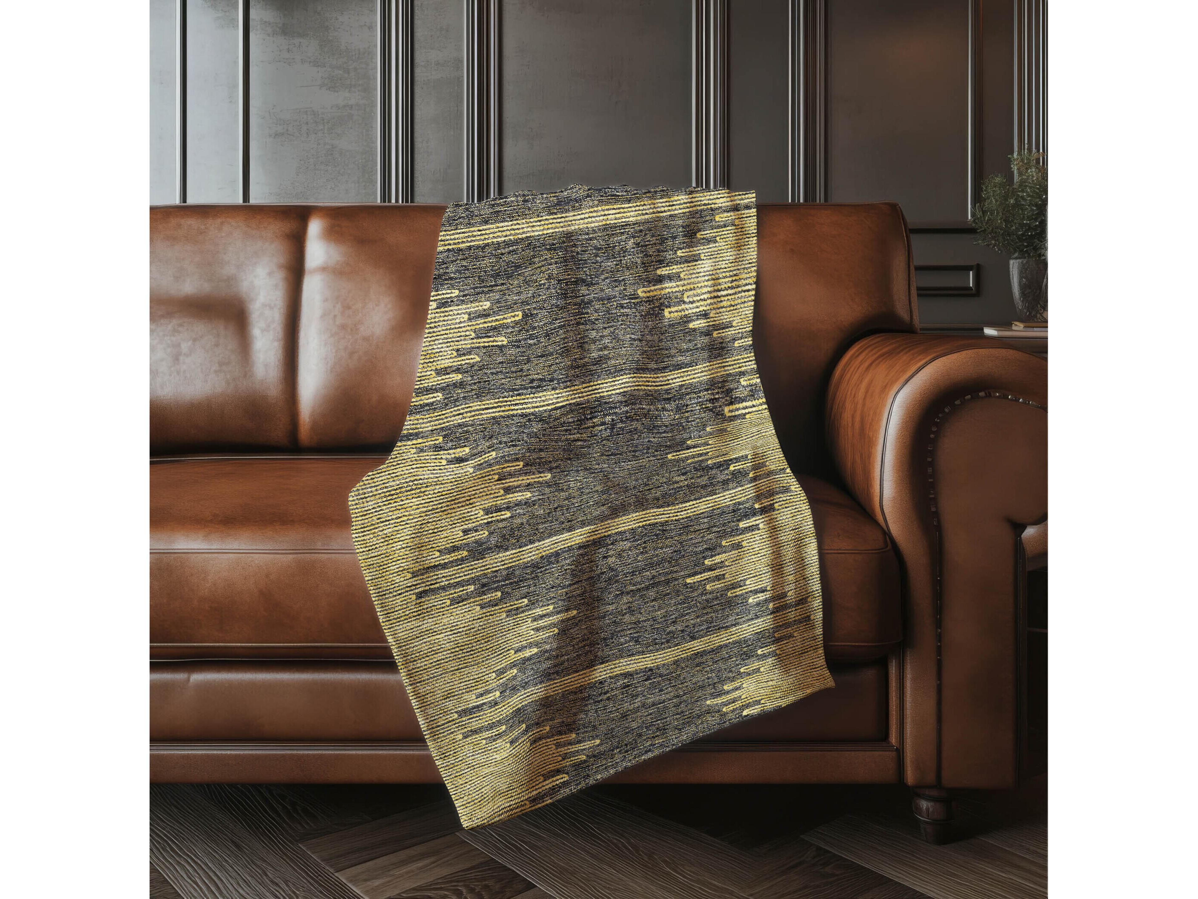 Dalyn Sherpa Gray Polyester Throw
