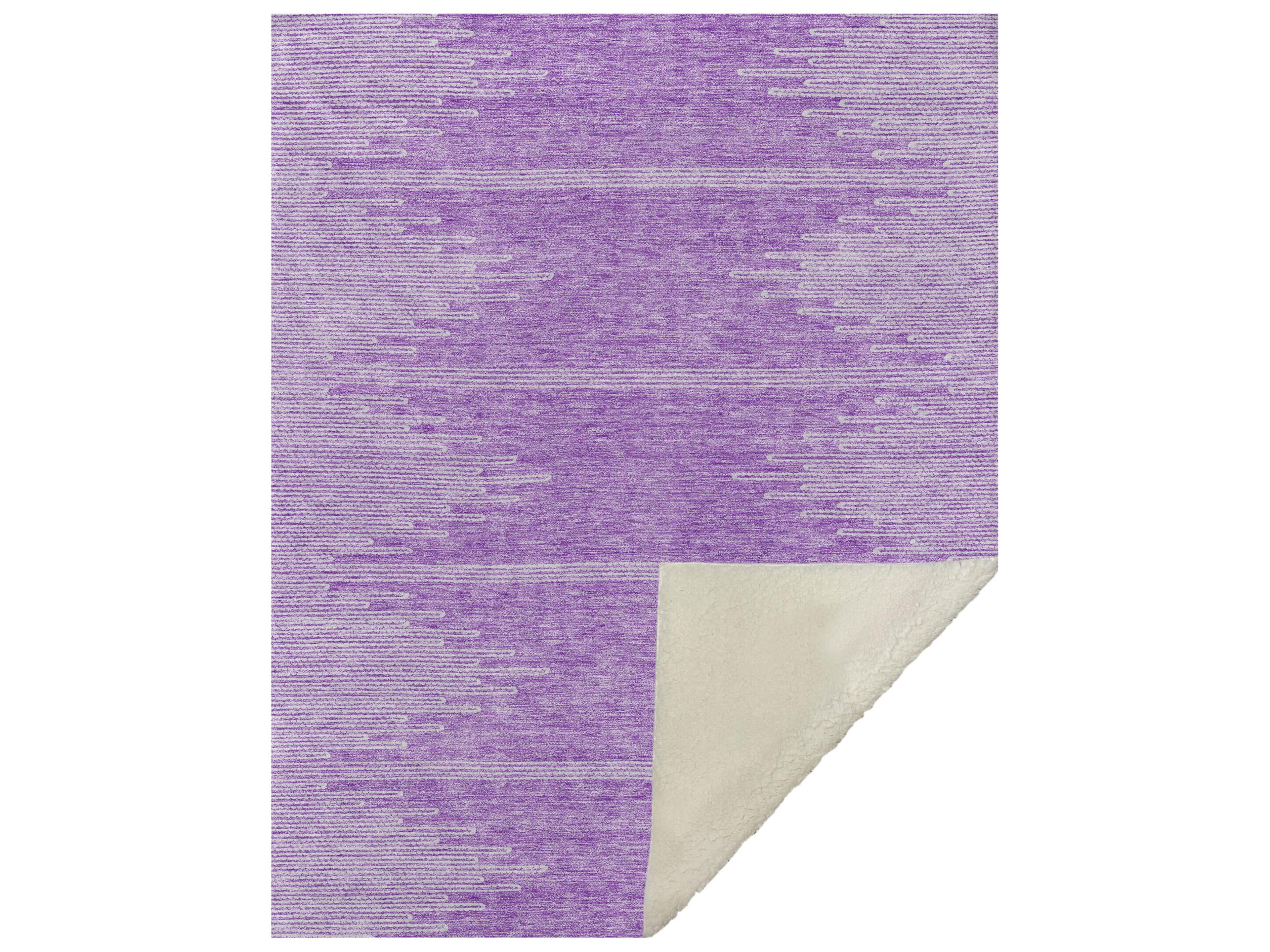 Dalyn Sherpa Purple Polyester Throw