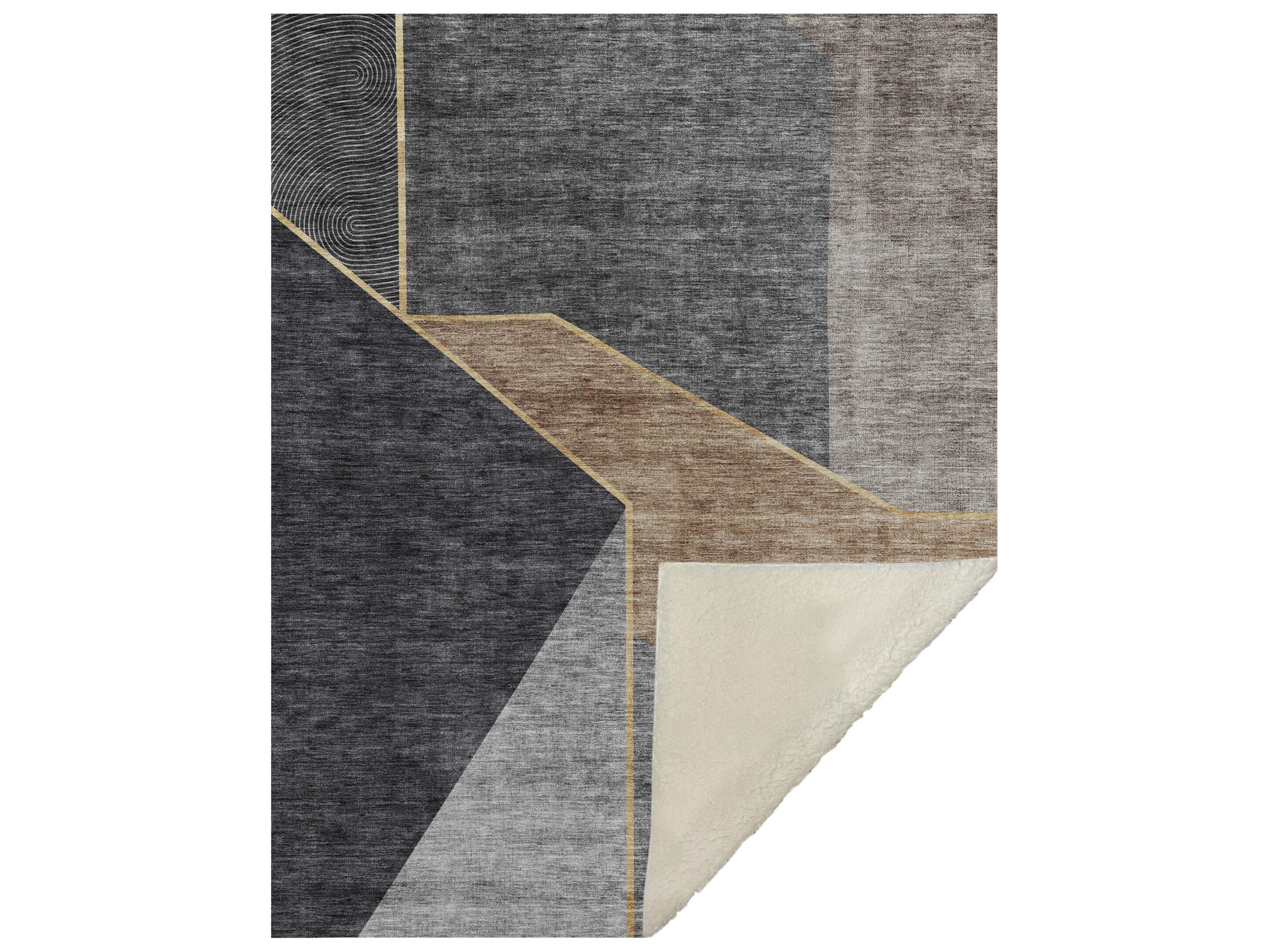 Sherpa Gray Polyester Throw