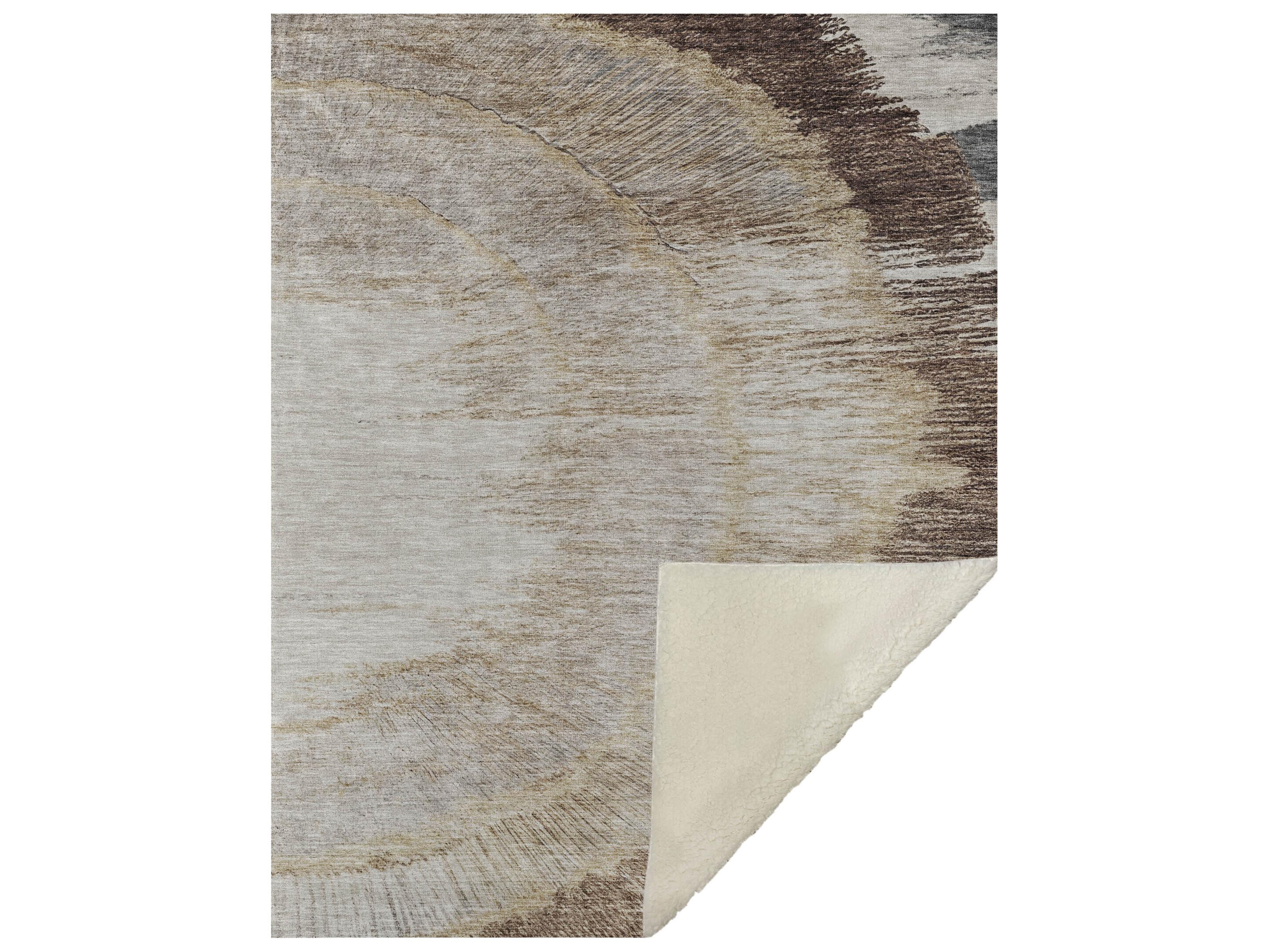 Dalyn Sherpa Brown Polyester Throw