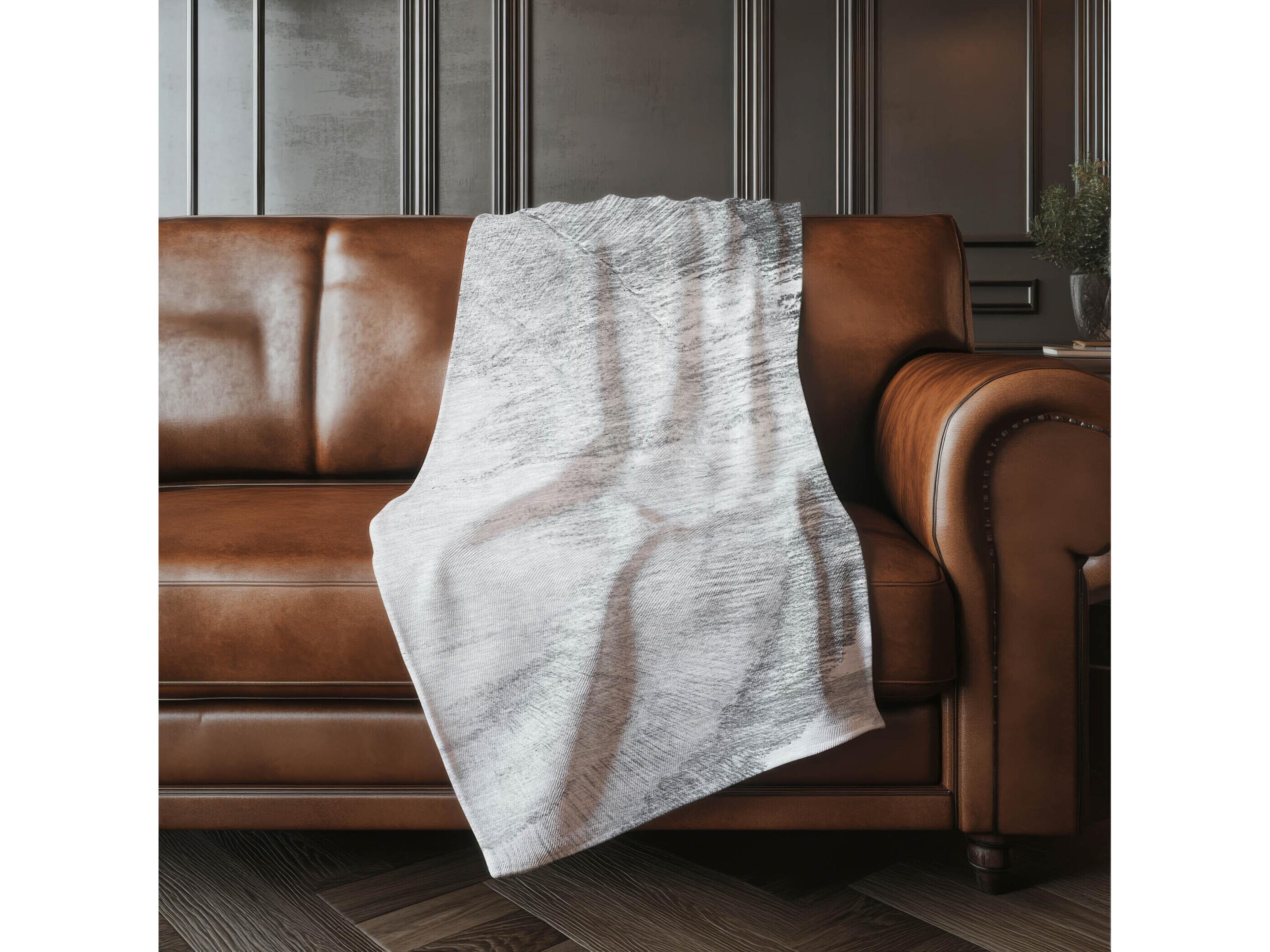 Dalyn Sherpa Gray Polyester Throw