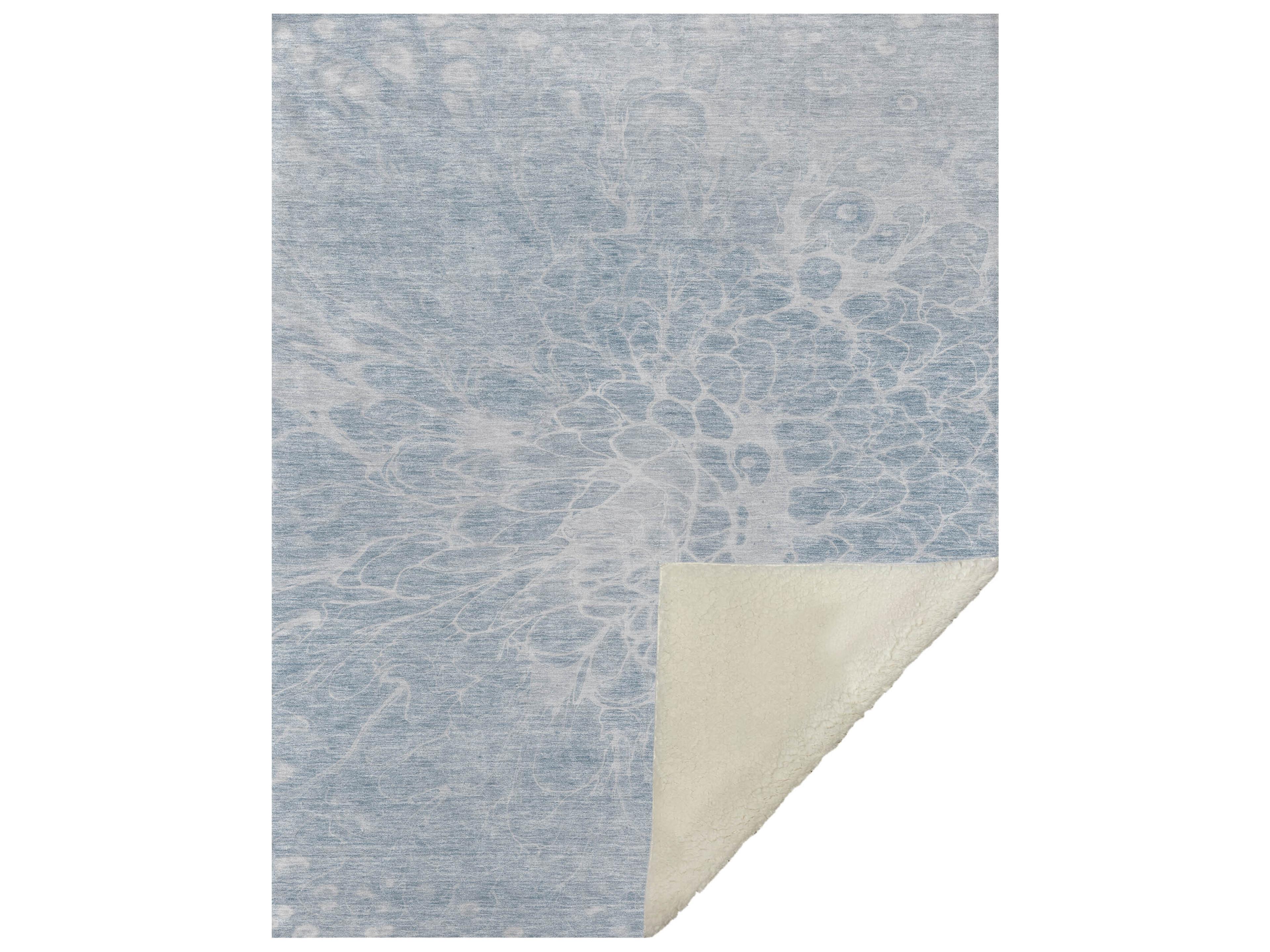 Dalyn Sherpa Blue Polyester Throw