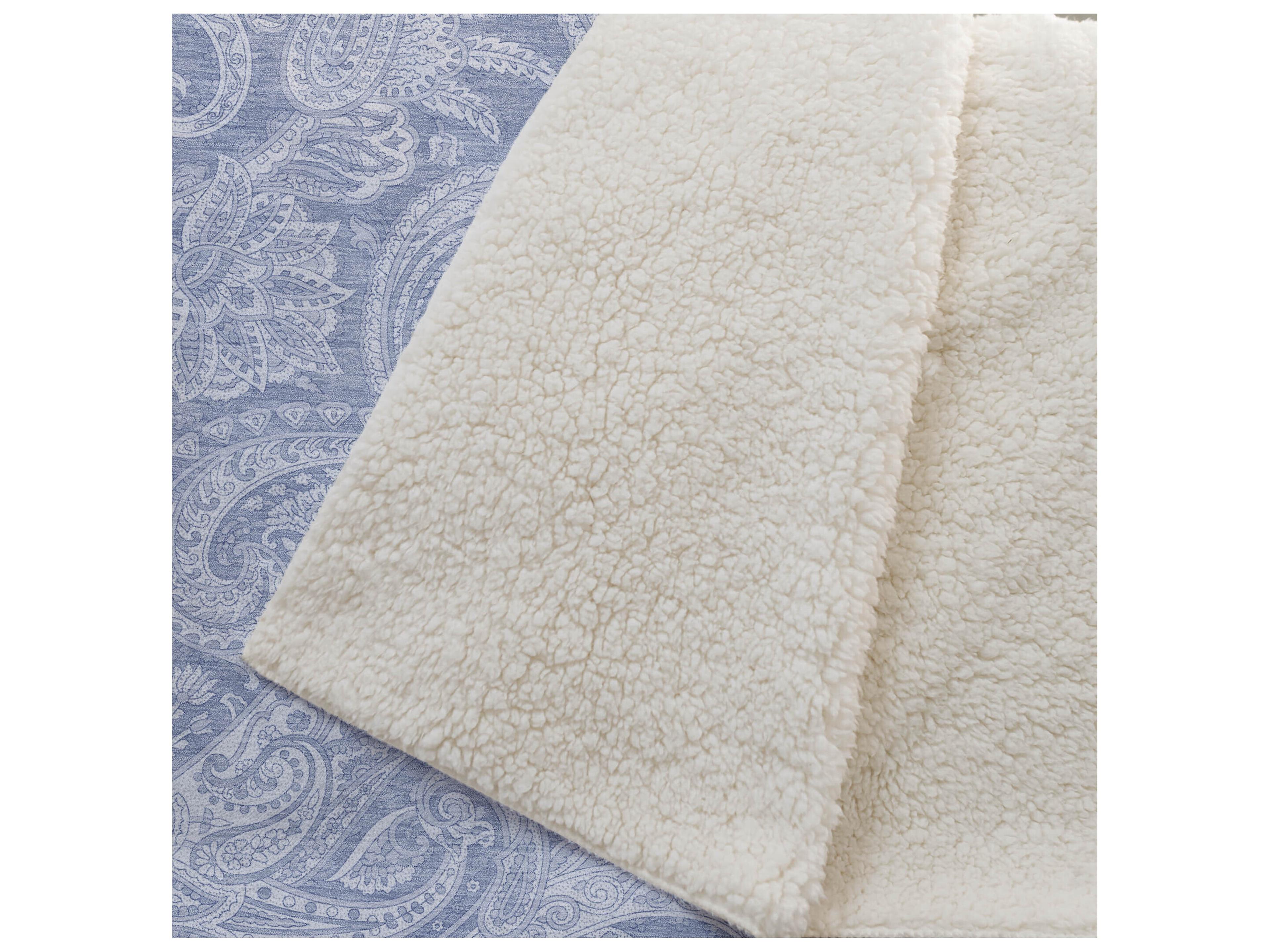 Dalyn Sherpa Blue Polyester Throw