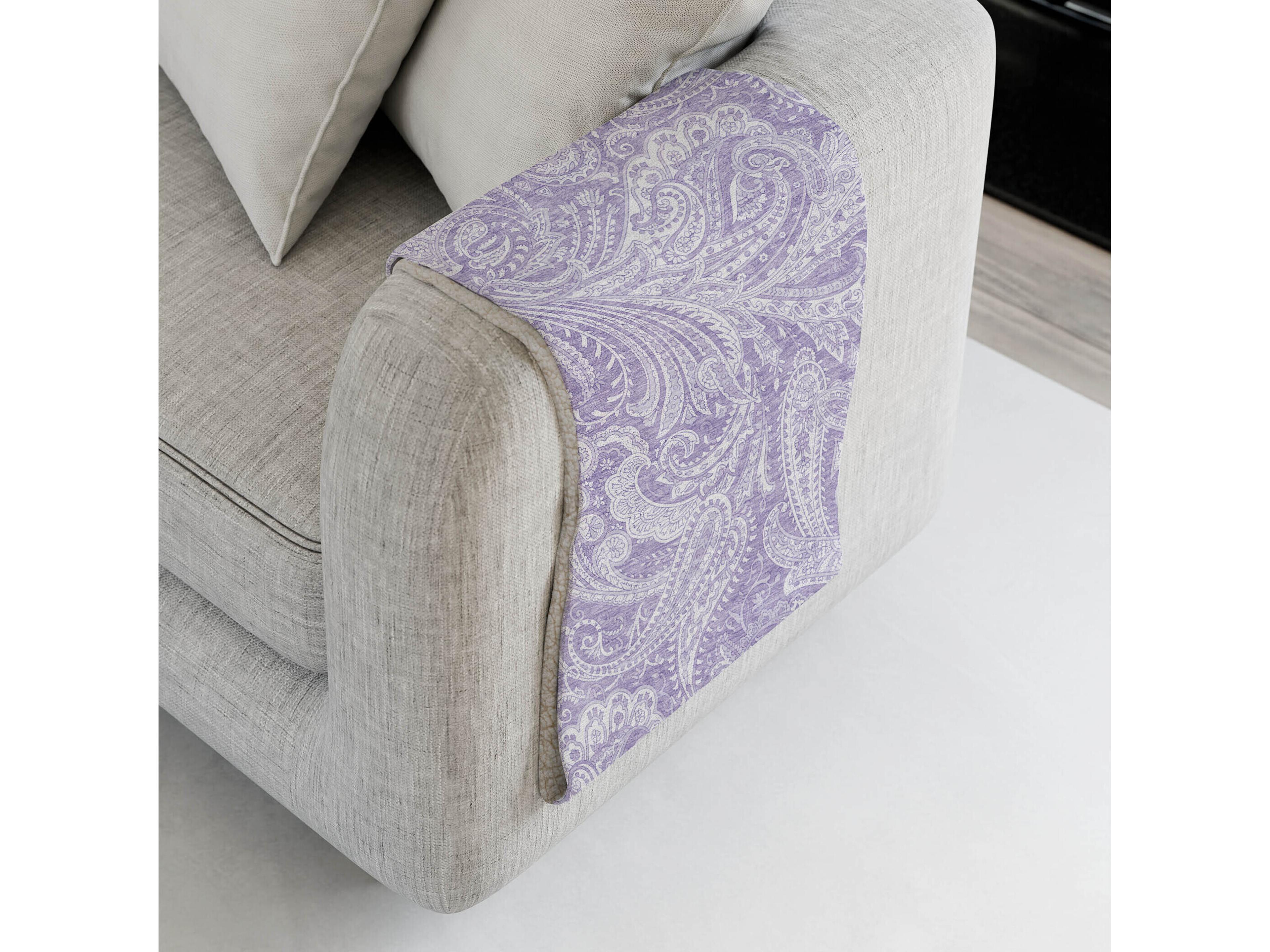 Dalyn Sherpa Purple Polyester Throw