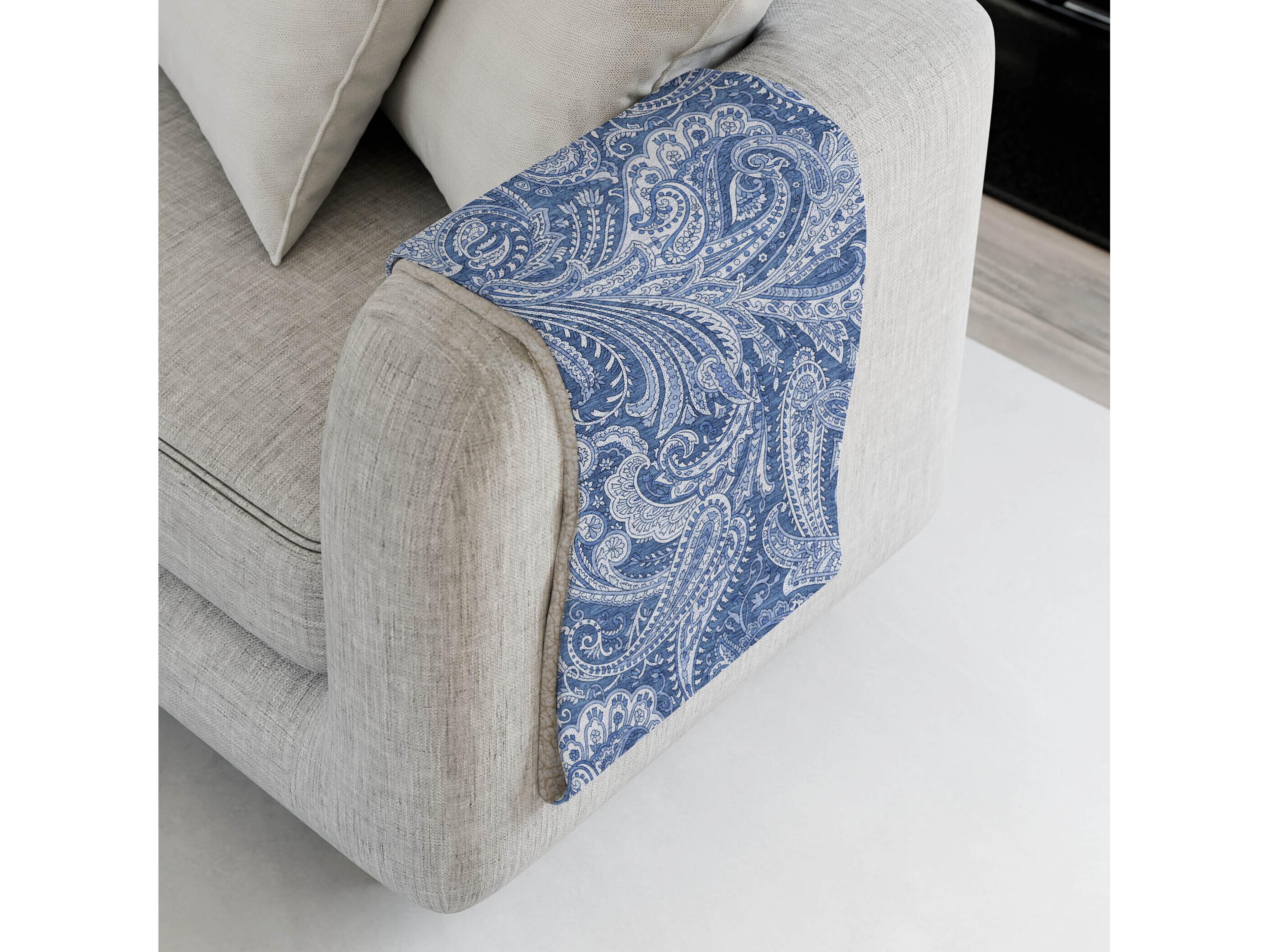 Dalyn Sherpa Blue Polyester Throw